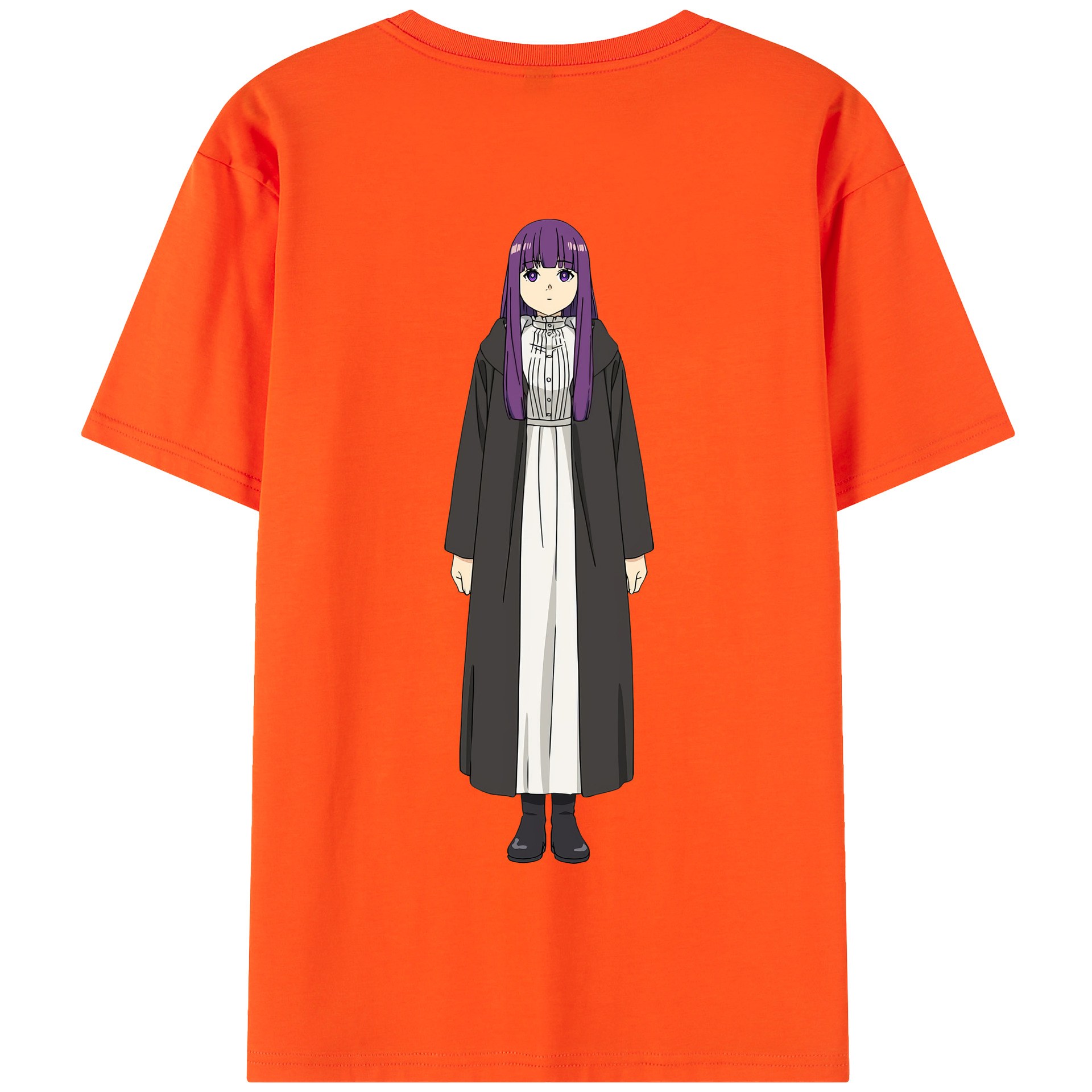 （画像用） 葬送のフリーレン Frieren 綿100％半袖Tシャツ（背面プリント）