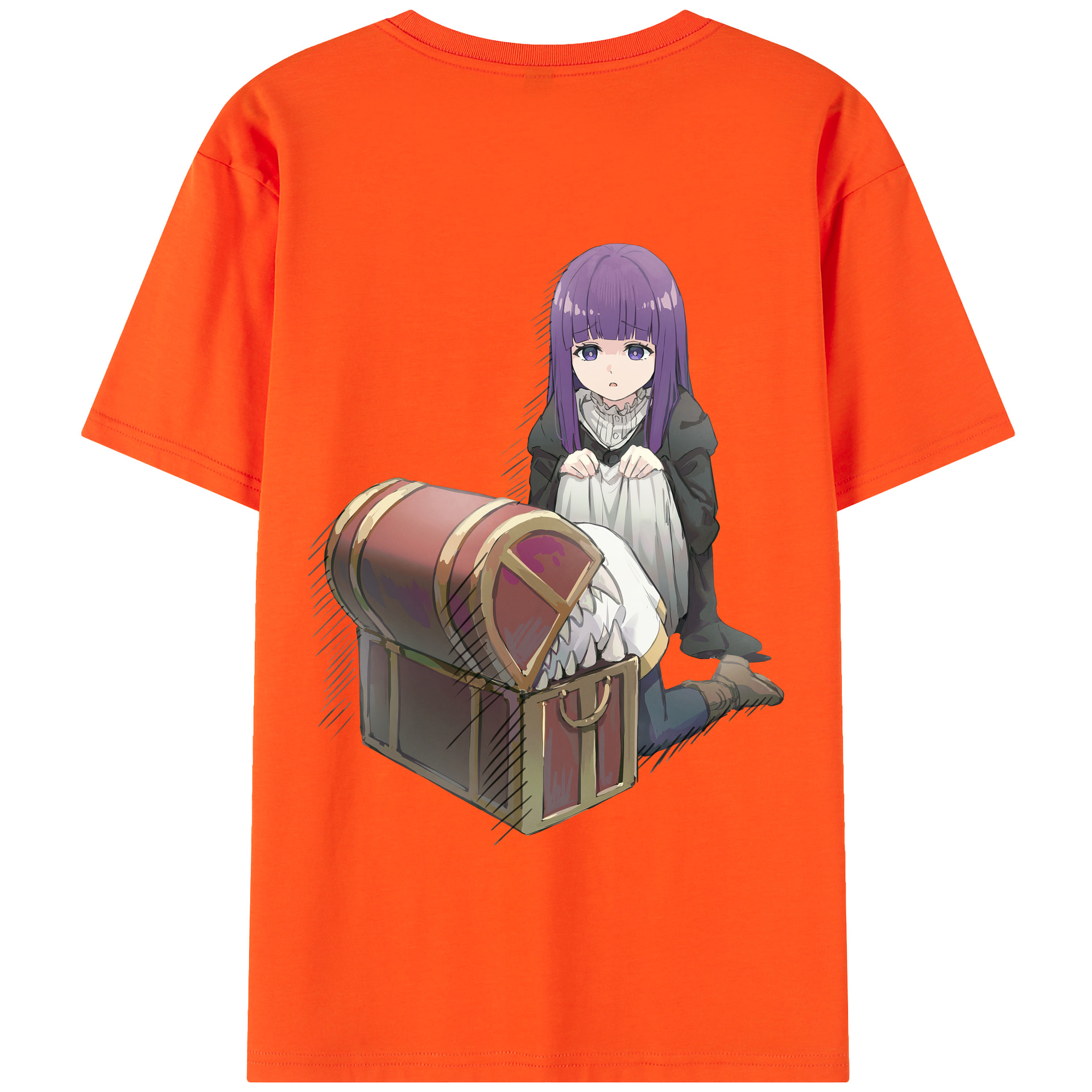 （画像用） 葬送のフリーレン Frieren 綿100％半袖Tシャツ（背面プリント）