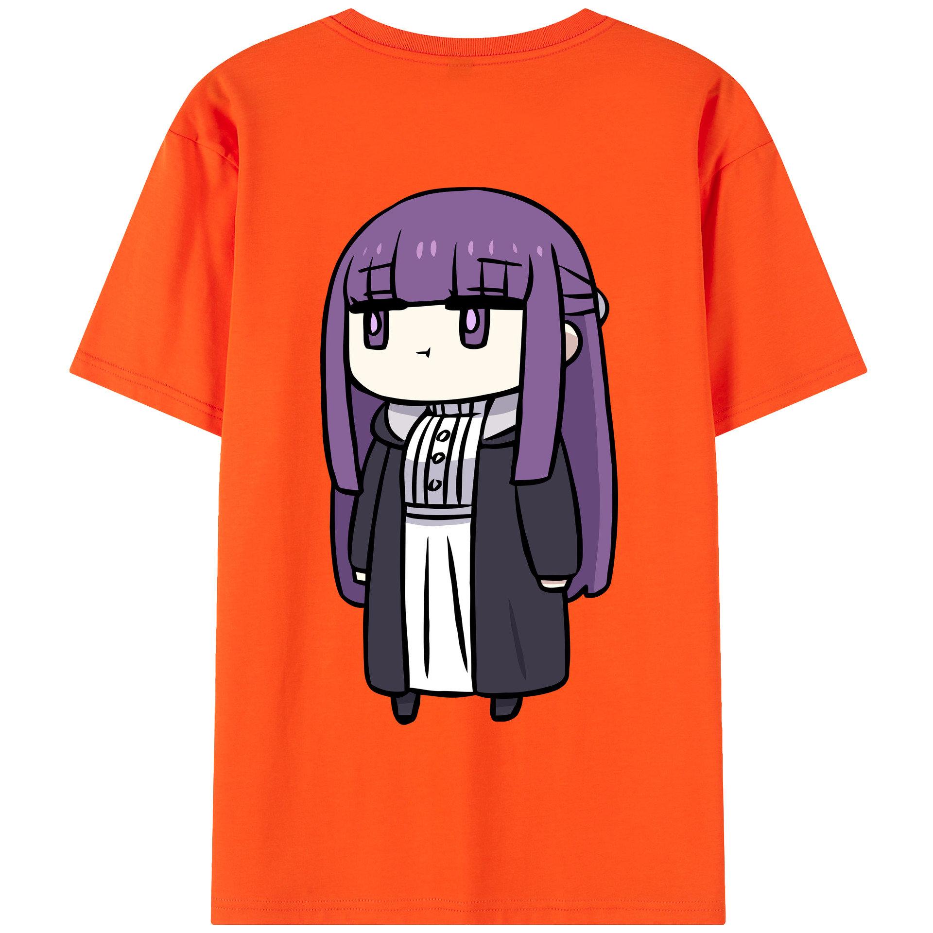 （画像用） 葬送のフリーレン Frieren 綿100％半袖Tシャツ（背面プリント）