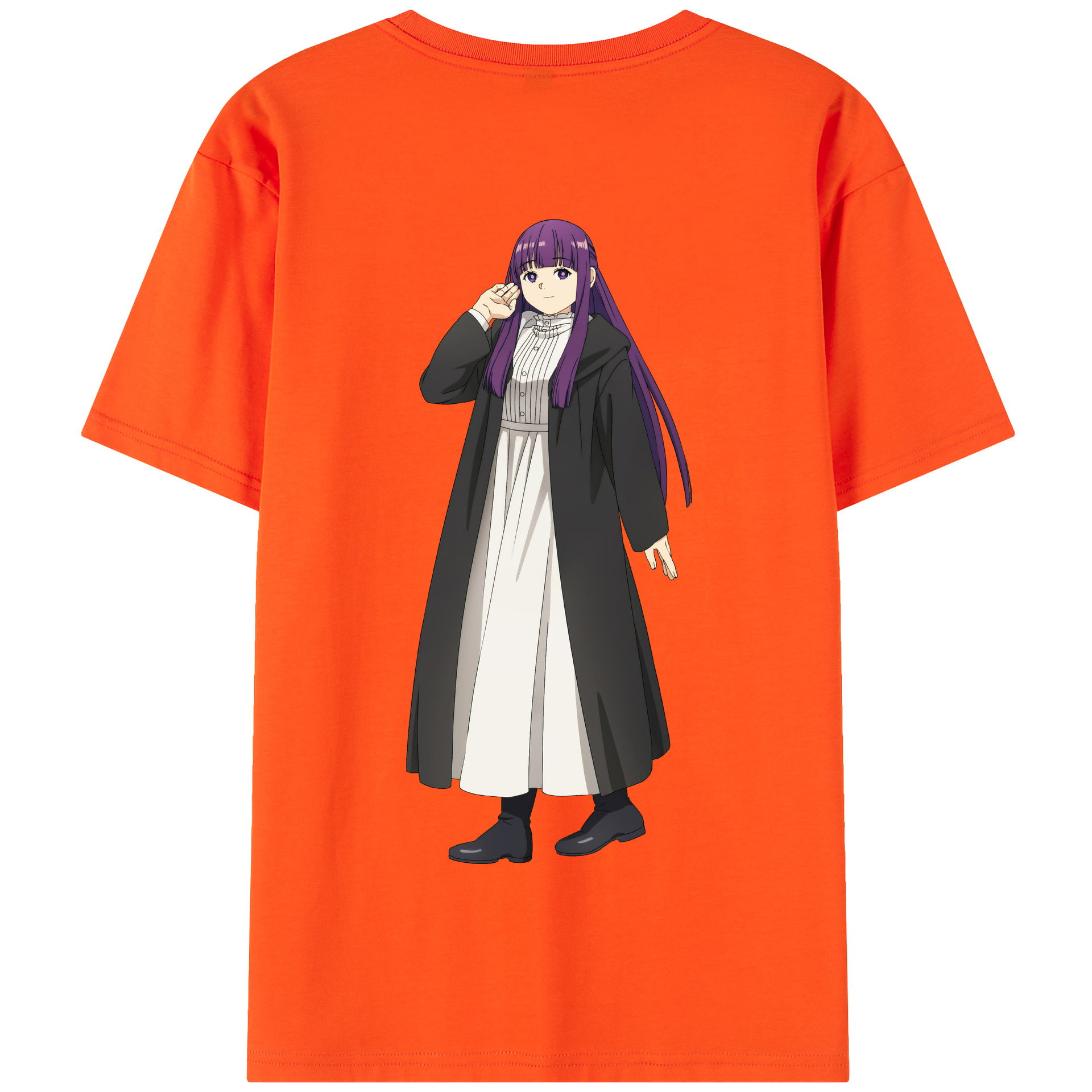 （画像用） 葬送のフリーレン Frieren 綿100％半袖Tシャツ（背面プリント）