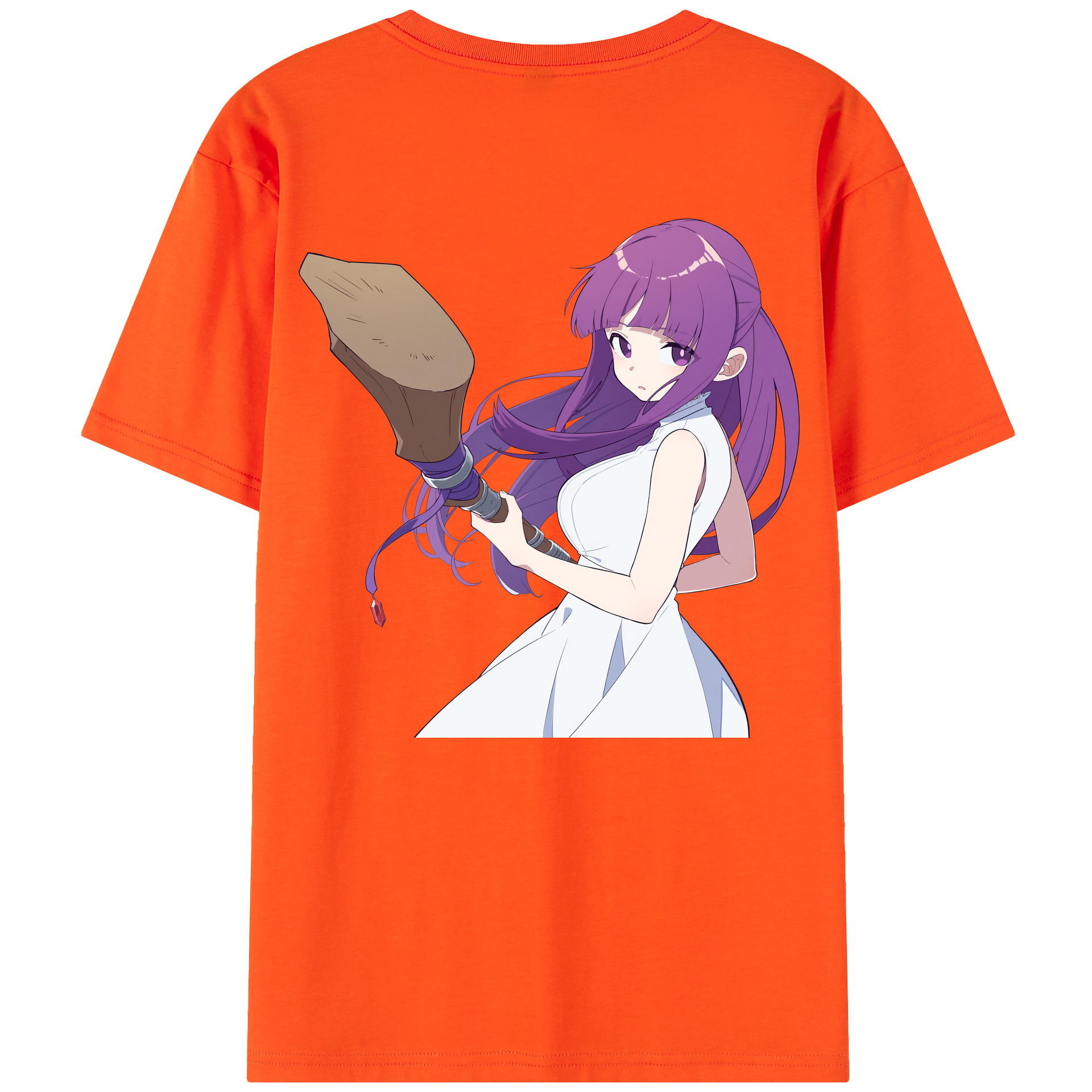 （画像用） 葬送のフリーレン Frieren 綿100％半袖Tシャツ（背面プリント）