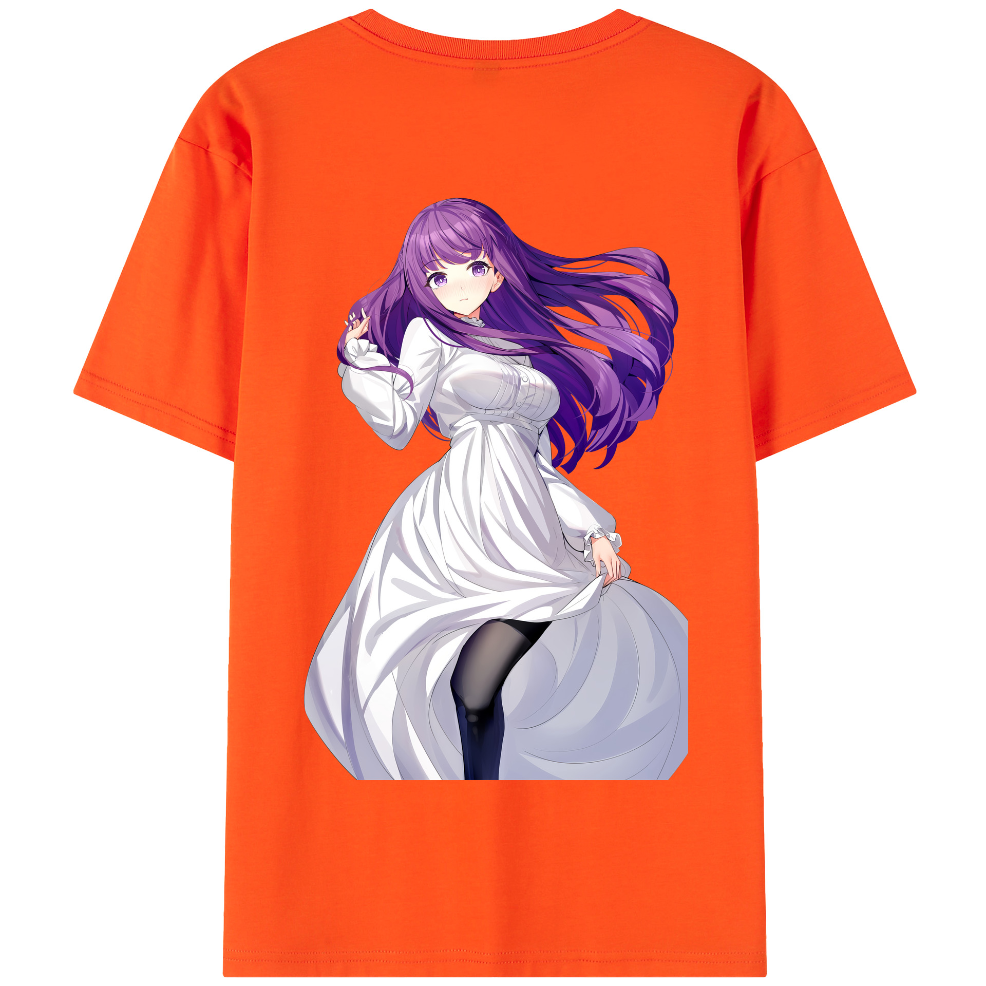 （画像用） 葬送のフリーレン Frieren 綿100％半袖Tシャツ（背面プリント）