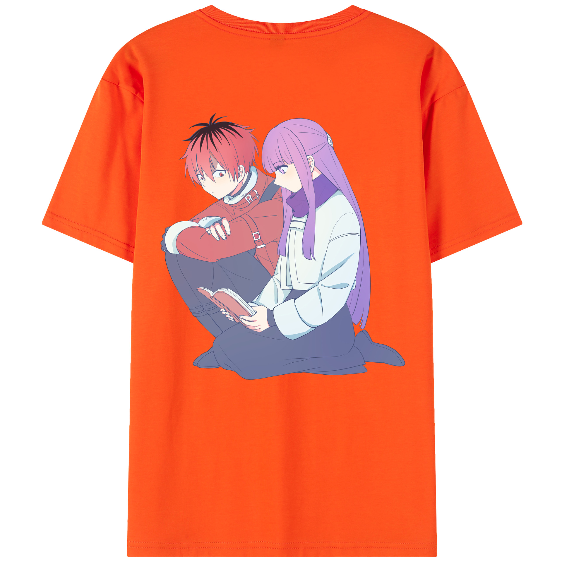 （画像用） 葬送のフリーレン Frieren 綿100％半袖Tシャツ（背面プリント）