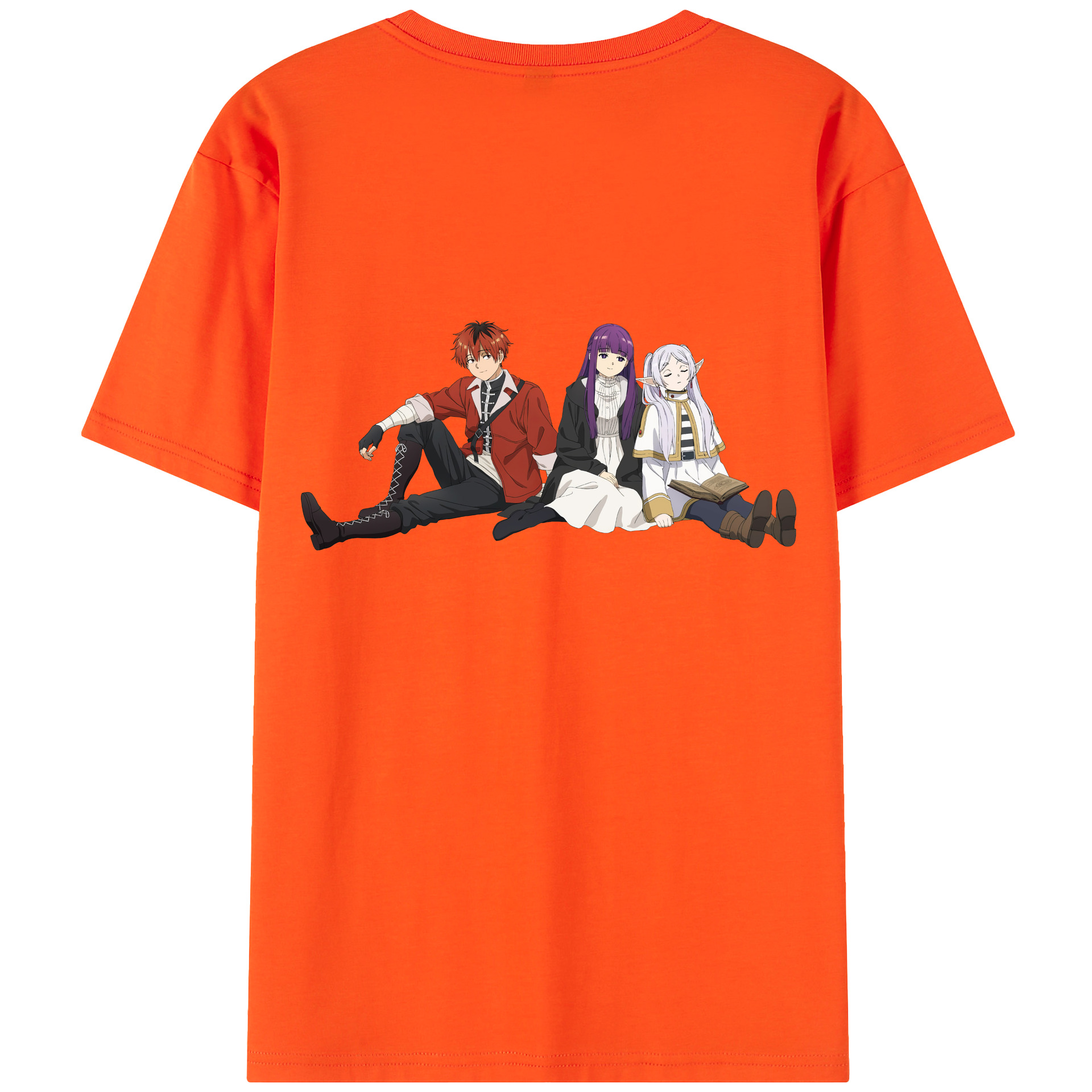 （画像用） 葬送のフリーレン Frieren 綿100％半袖Tシャツ（背面プリント）