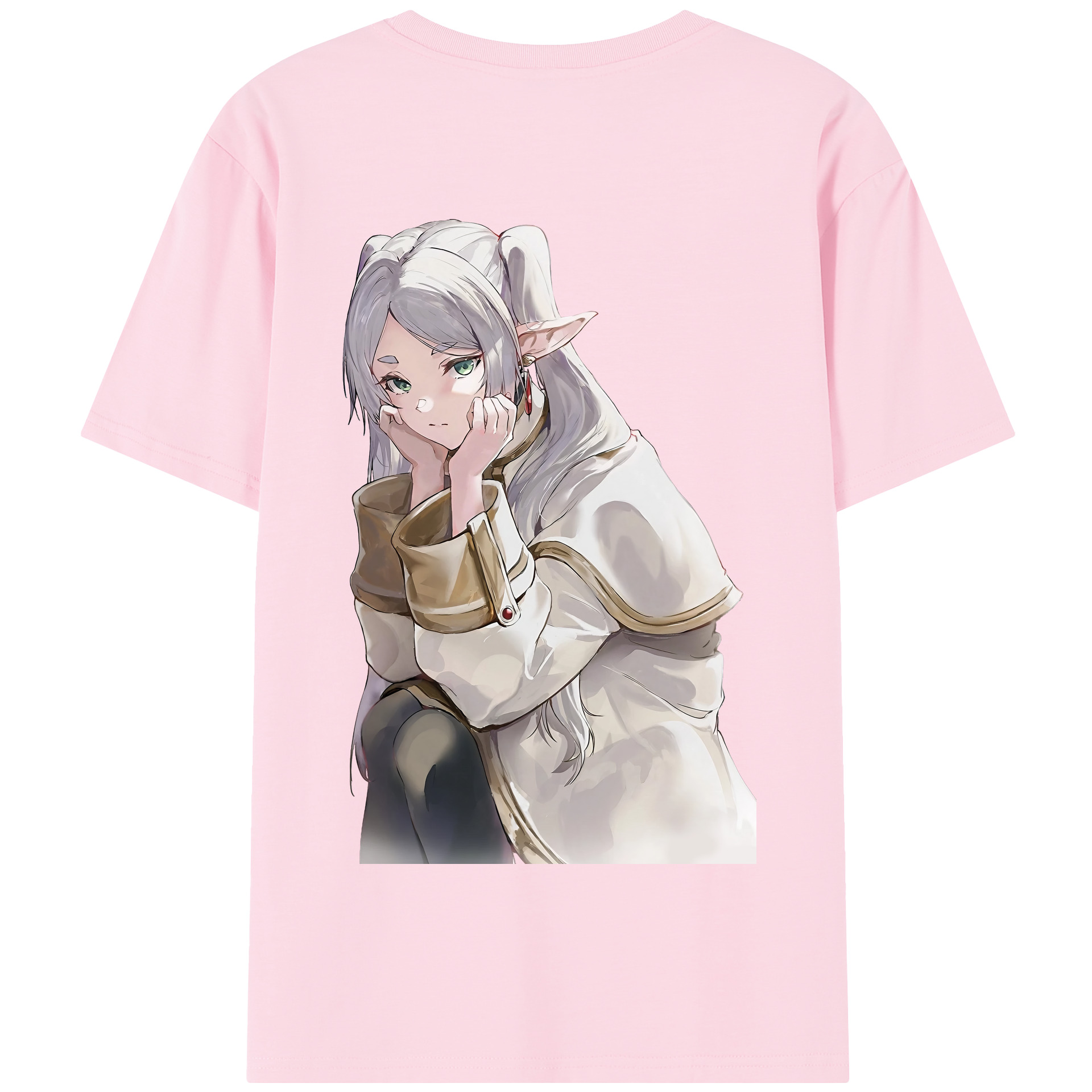 （画像用） 葬送のフリーレン Frieren 綿100％半袖Tシャツ（背面プリント）