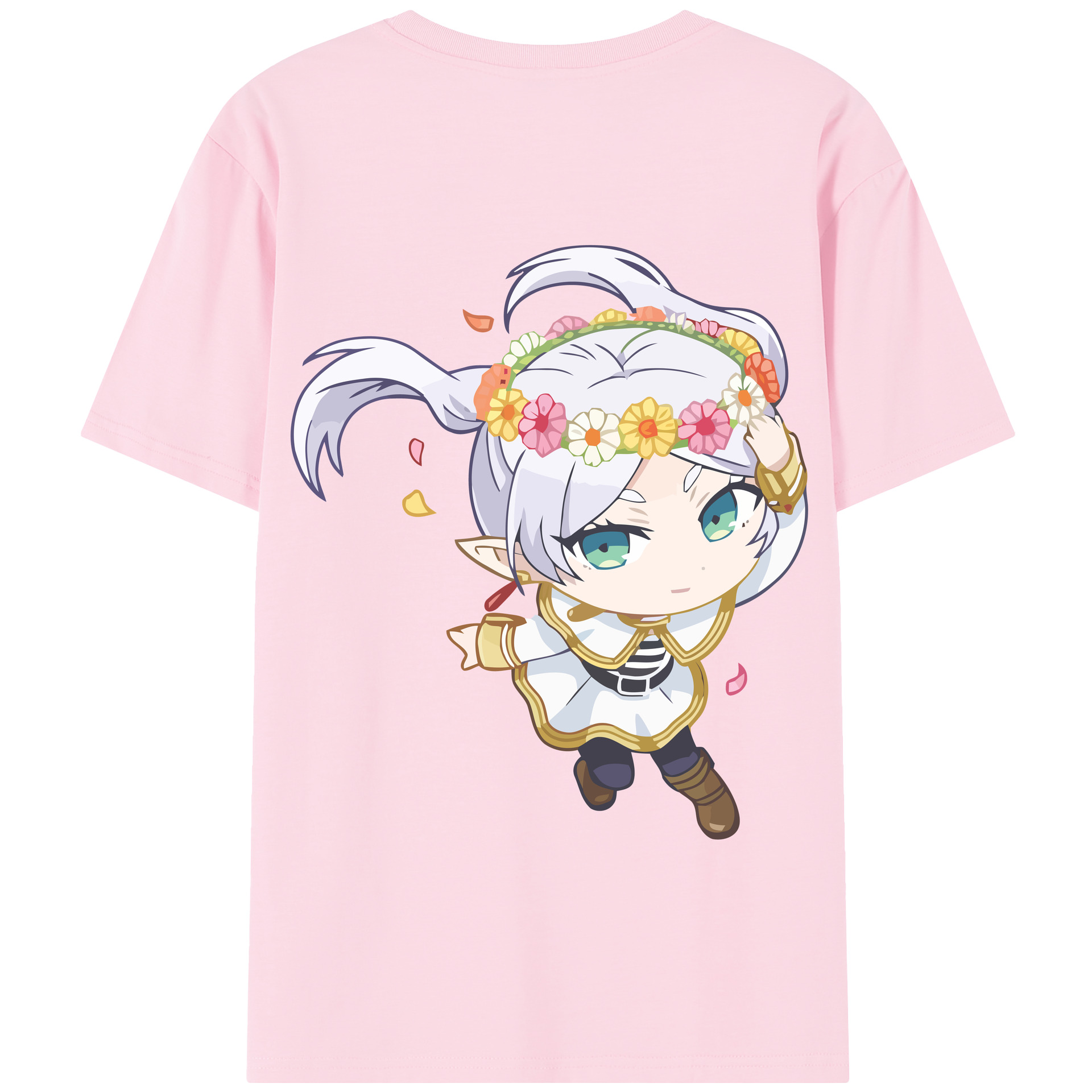 （画像用） 葬送のフリーレン Frieren 綿100％半袖Tシャツ（背面プリント）