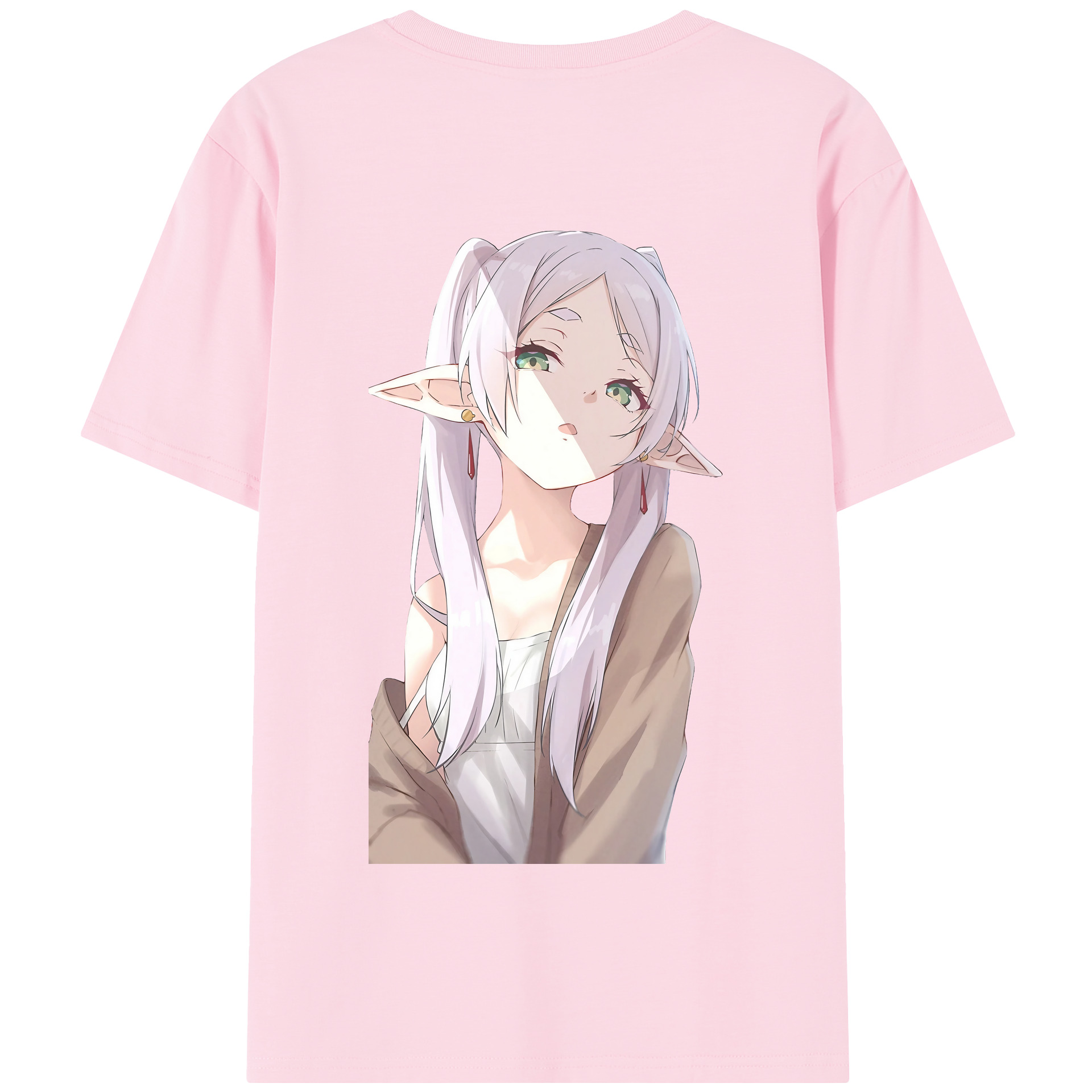 （画像用） 葬送のフリーレン Frieren 綿100％半袖Tシャツ（背面プリント）