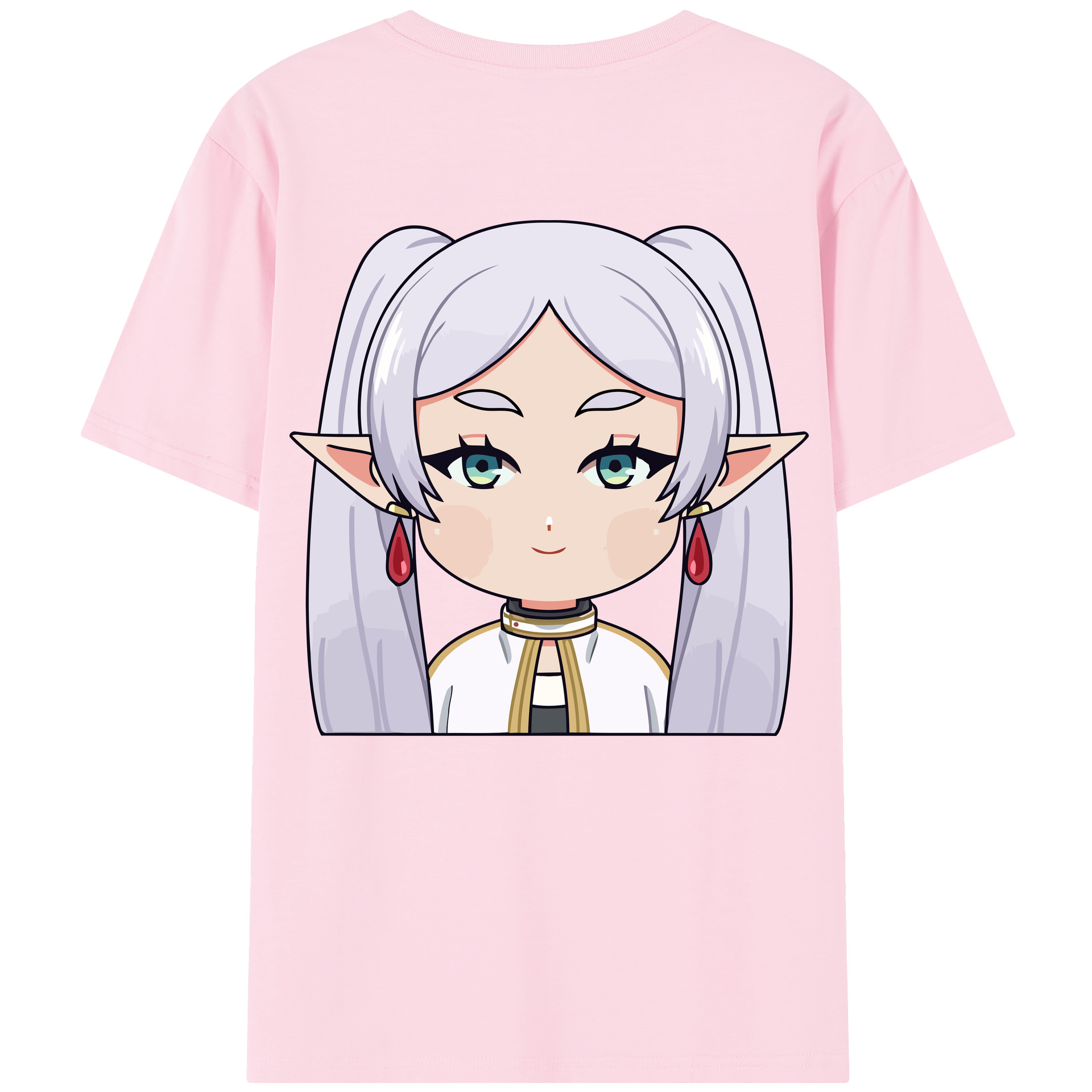（画像用） 葬送のフリーレン Frieren 綿100％半袖Tシャツ（背面プリント）