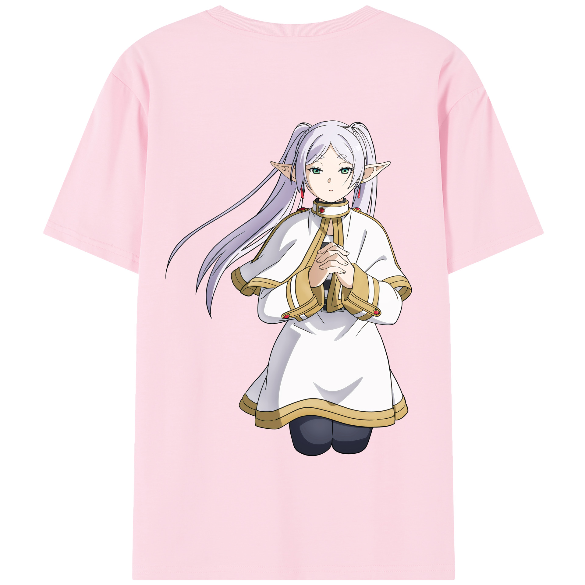（画像用） 葬送のフリーレン Frieren 綿100％半袖Tシャツ（背面プリント）
