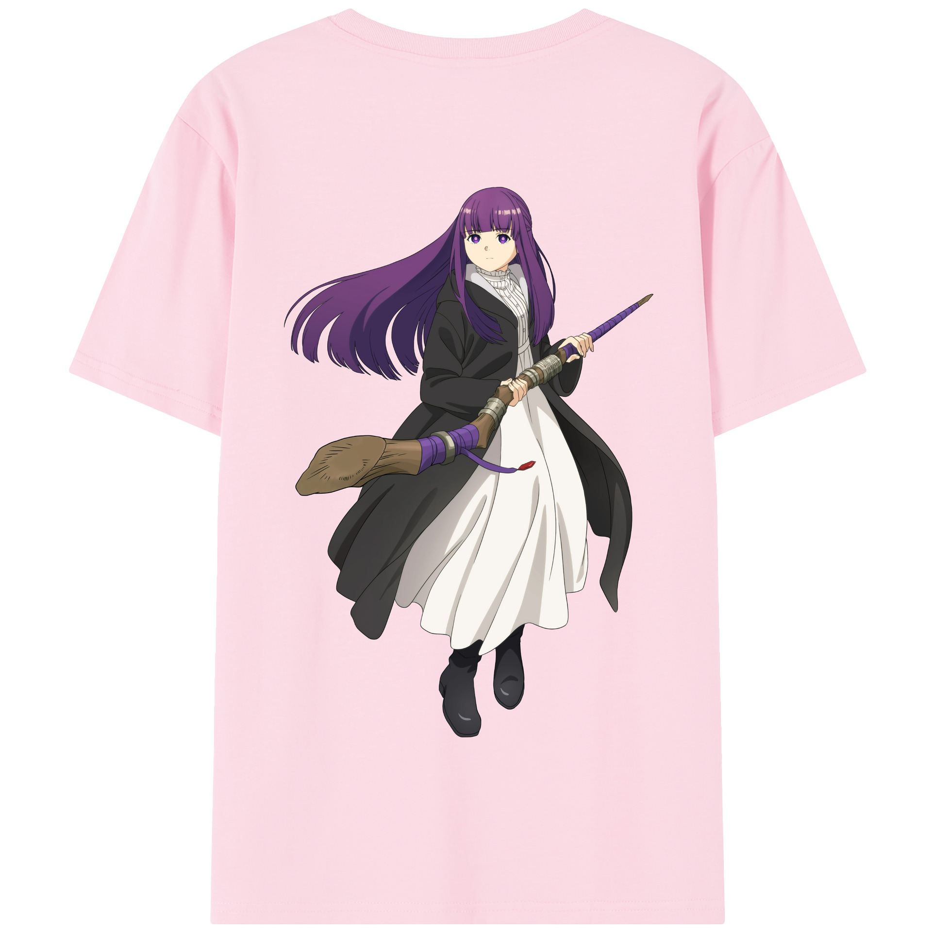 （画像用） 葬送のフリーレン Frieren 綿100％半袖Tシャツ（背面プリント）