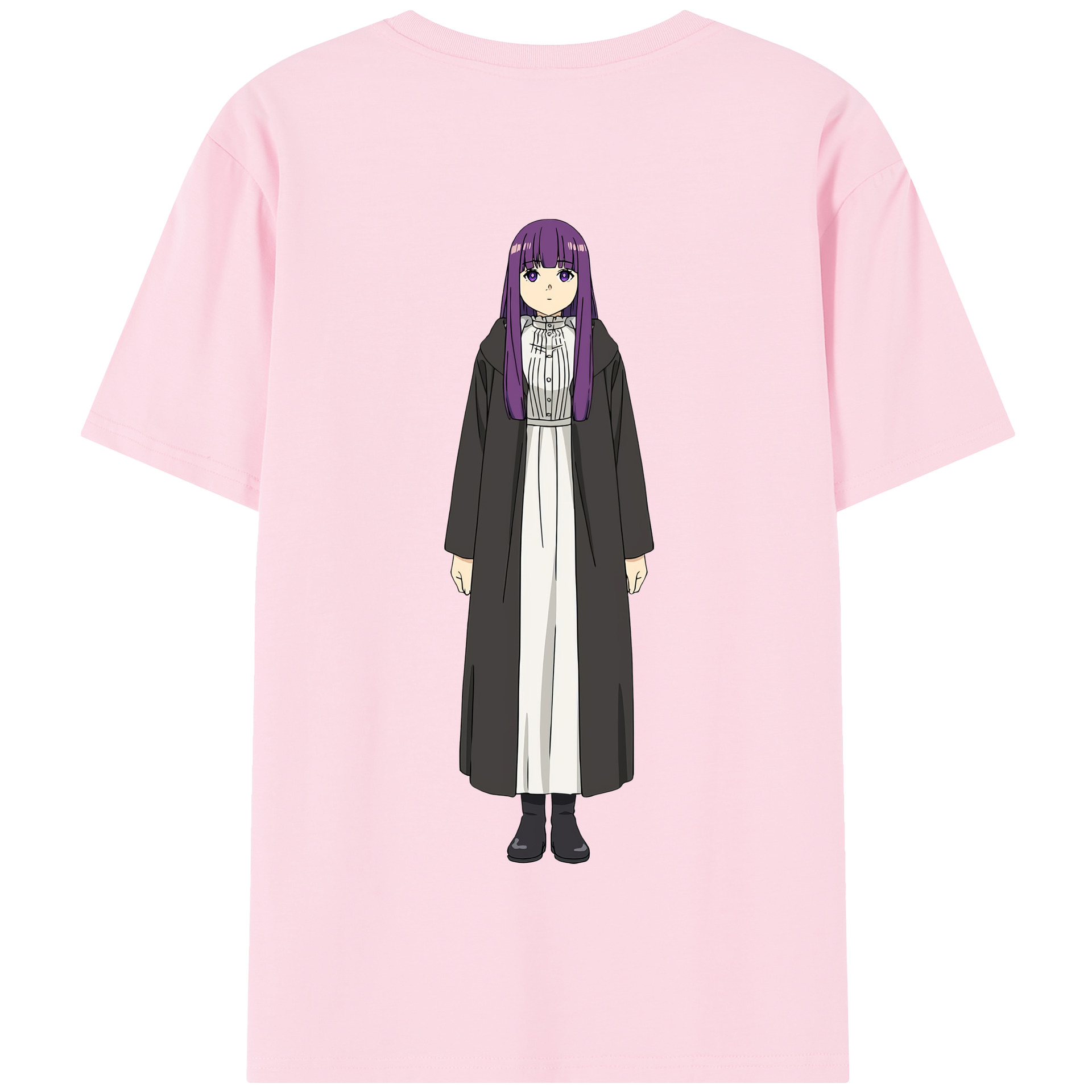 （画像用） 葬送のフリーレン Frieren 綿100％半袖Tシャツ（背面プリント）