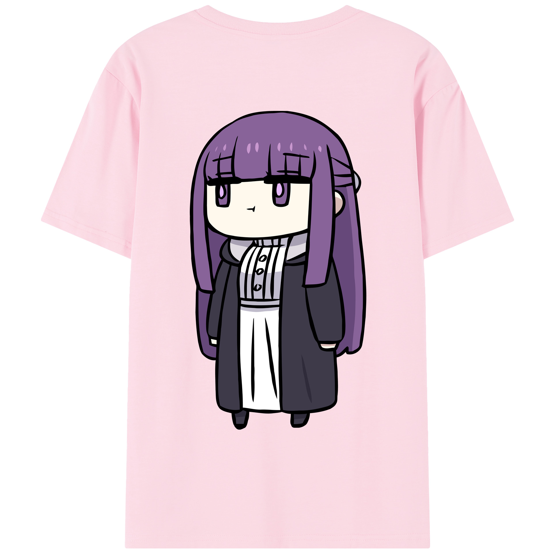 （画像用） 葬送のフリーレン Frieren 綿100％半袖Tシャツ（背面プリント）