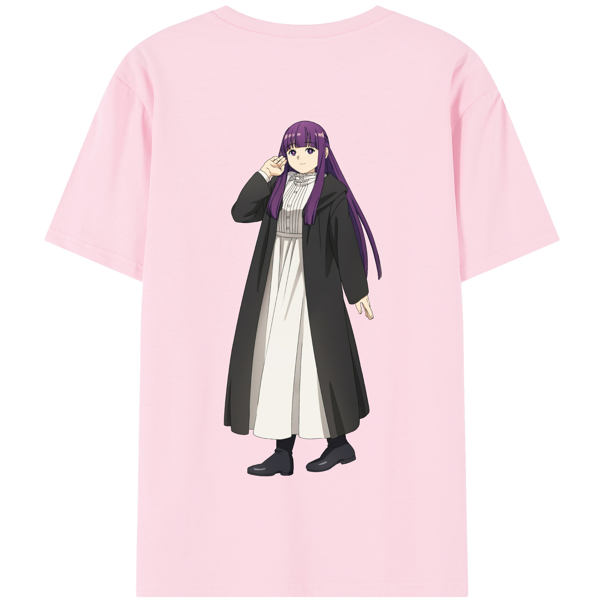 （画像用） 葬送のフリーレン Frieren 綿100％半袖Tシャツ（背面プリント）