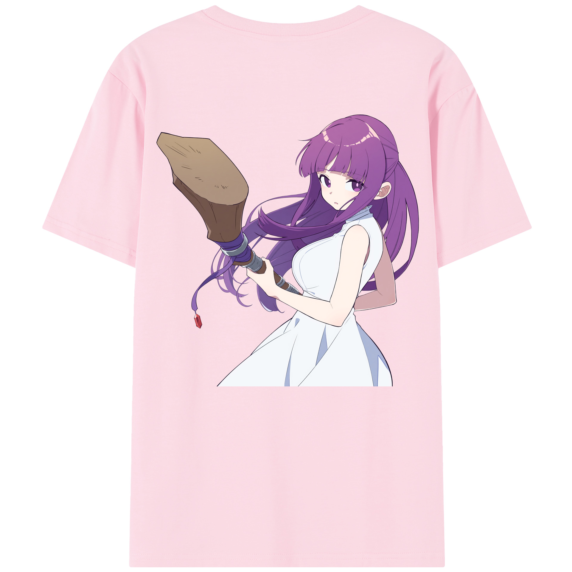 （画像用） 葬送のフリーレン Frieren 綿100％半袖Tシャツ（背面プリント）