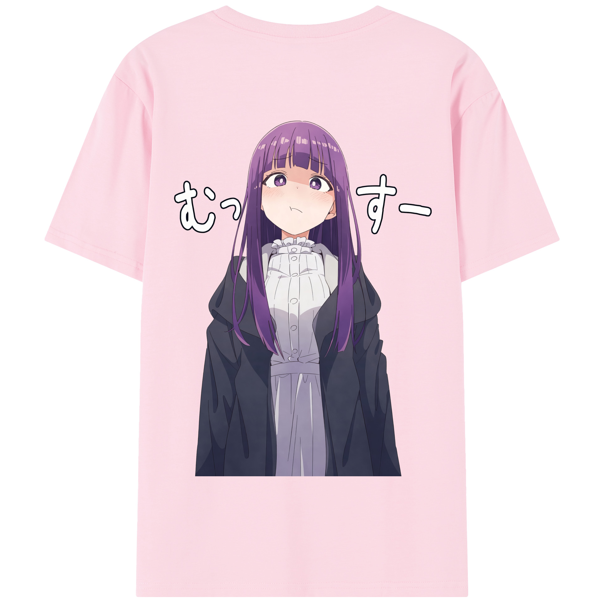 （画像用） 葬送のフリーレン Frieren 綿100％半袖Tシャツ（背面プリント）