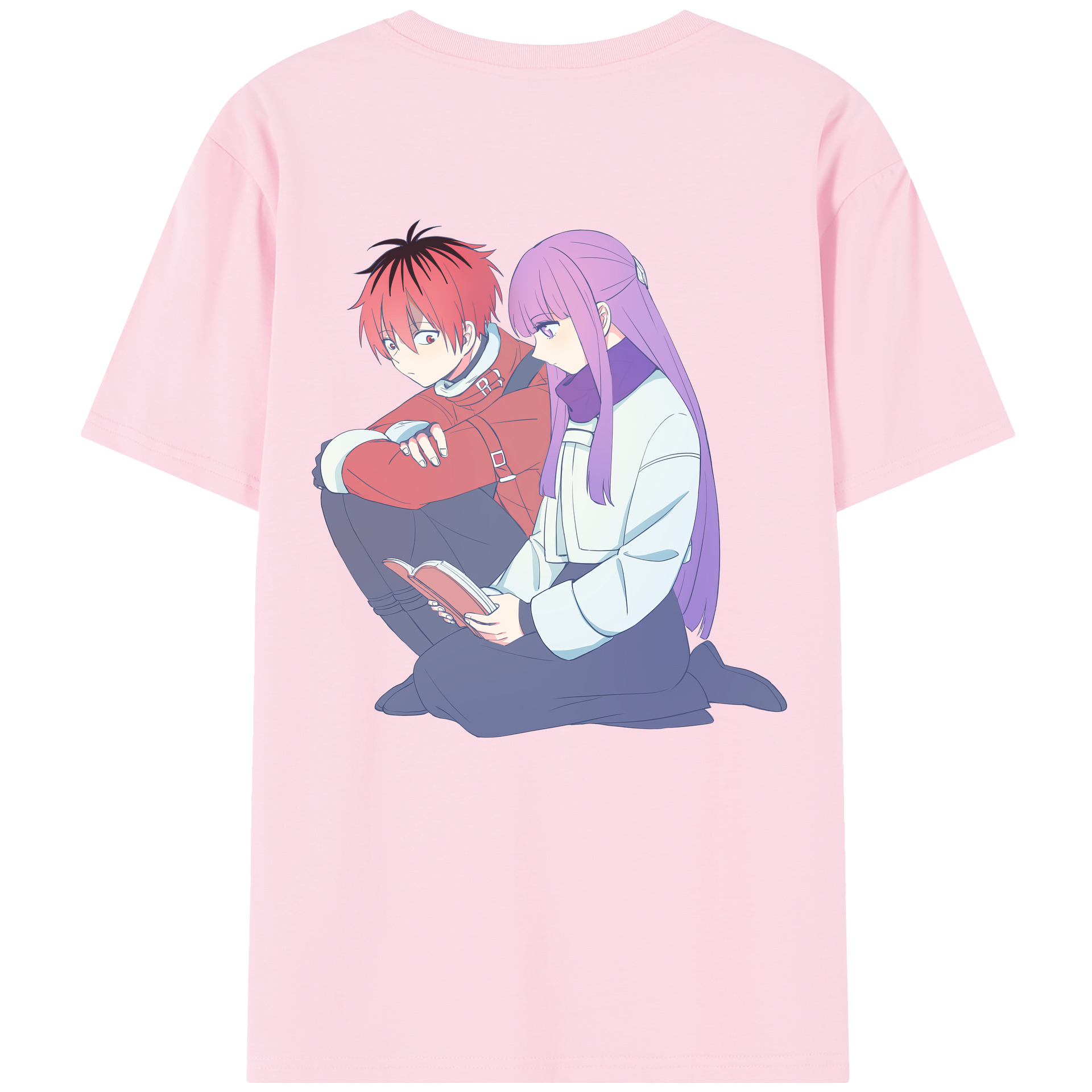 （画像用） 葬送のフリーレン Frieren 綿100％半袖Tシャツ（背面プリント）