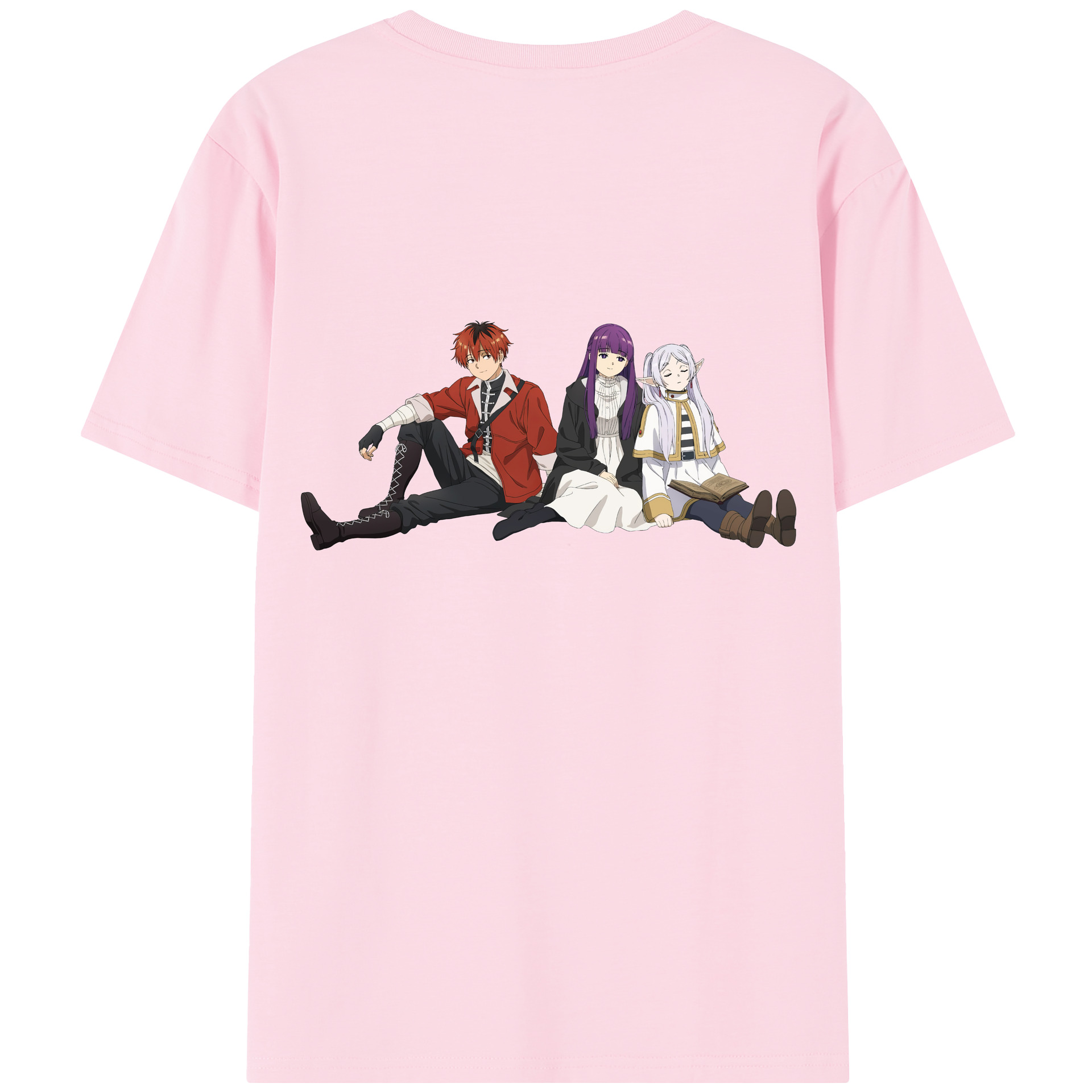 （画像用） 葬送のフリーレン Frieren 綿100％半袖Tシャツ（背面プリント）