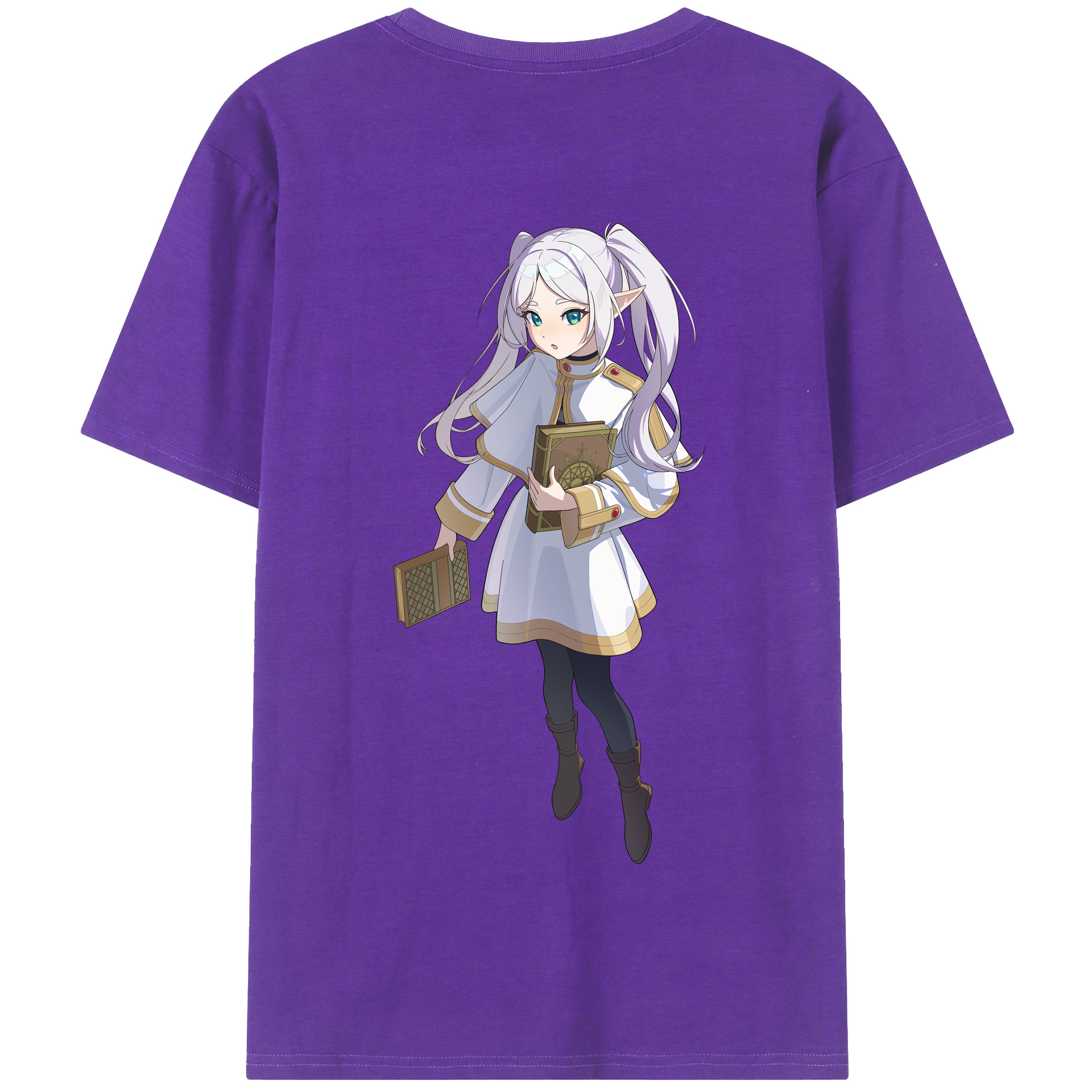 （画像用） 葬送のフリーレン Frieren 綿100％半袖Tシャツ（背面プリント）