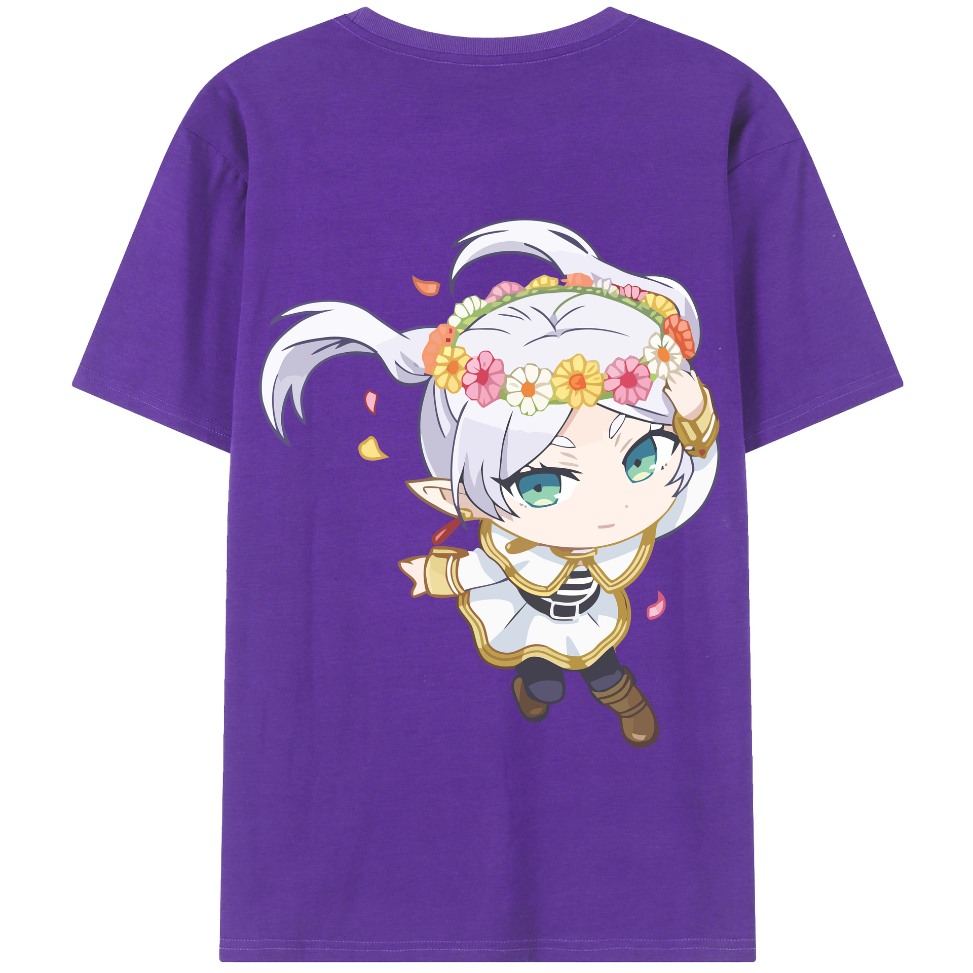 （画像用） 葬送のフリーレン Frieren 綿100％半袖Tシャツ（背面プリント）