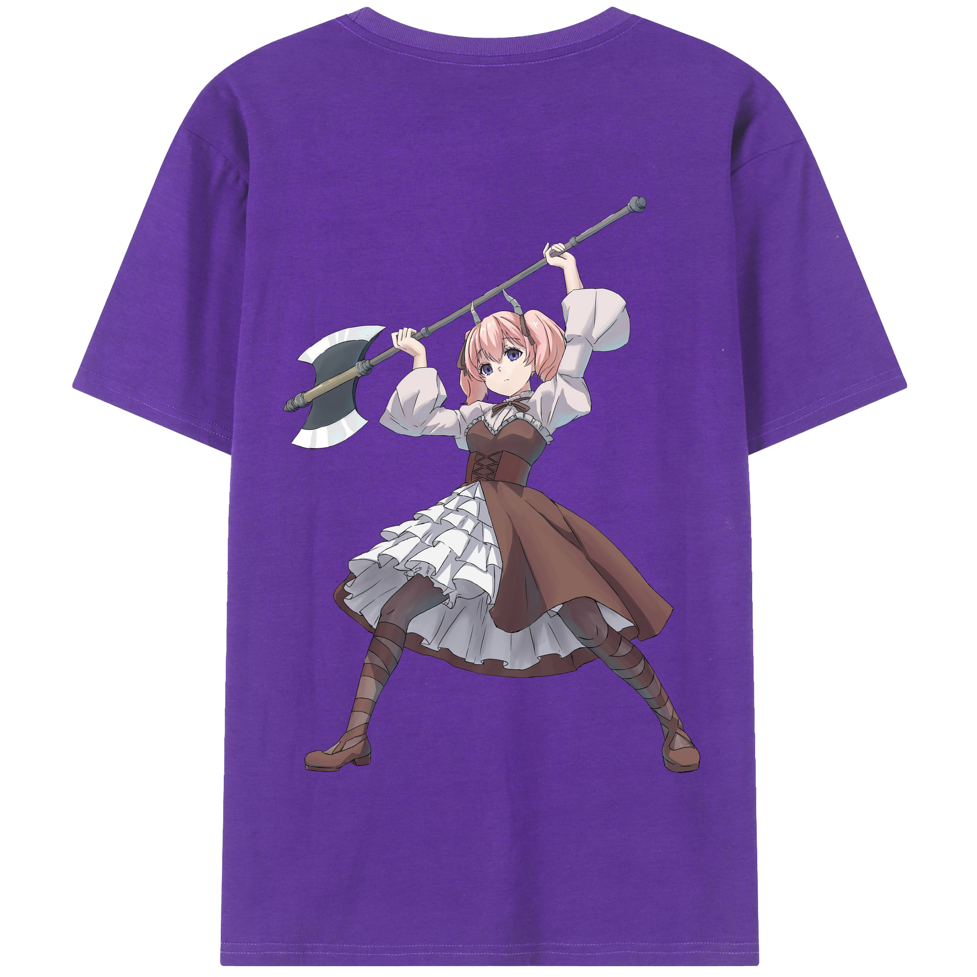 （画像用） 葬送のフリーレン Frieren 綿100％半袖Tシャツ（背面プリント）