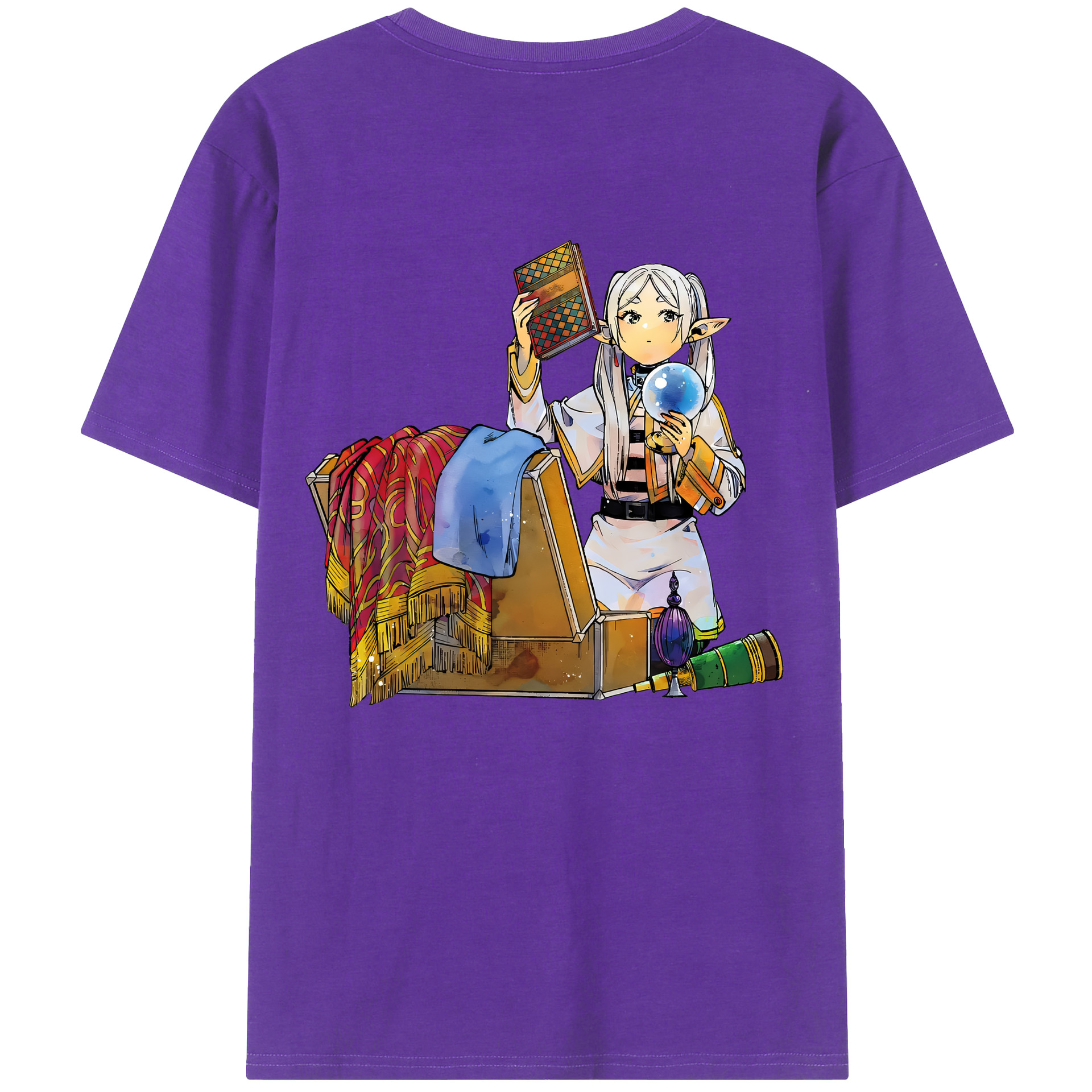 （画像用） 葬送のフリーレン Frieren 綿100％半袖Tシャツ（背面プリント）