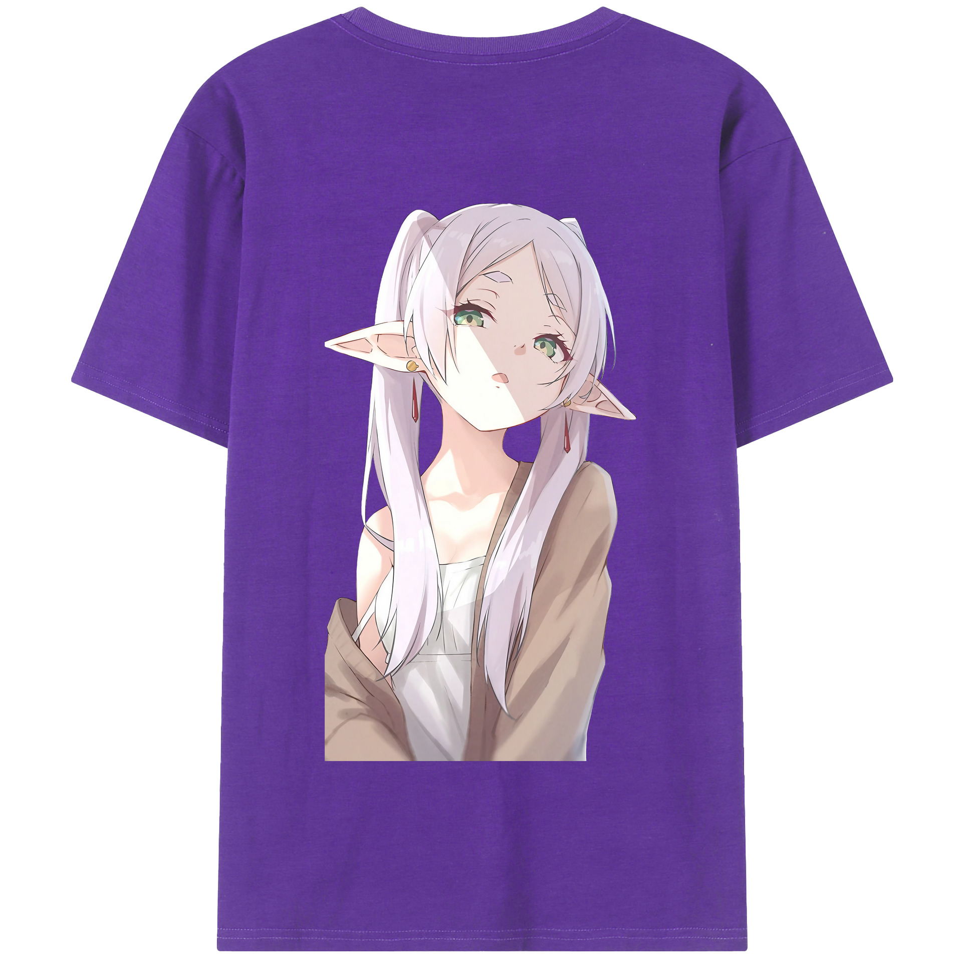 （画像用） 葬送のフリーレン Frieren 綿100％半袖Tシャツ（背面プリント）