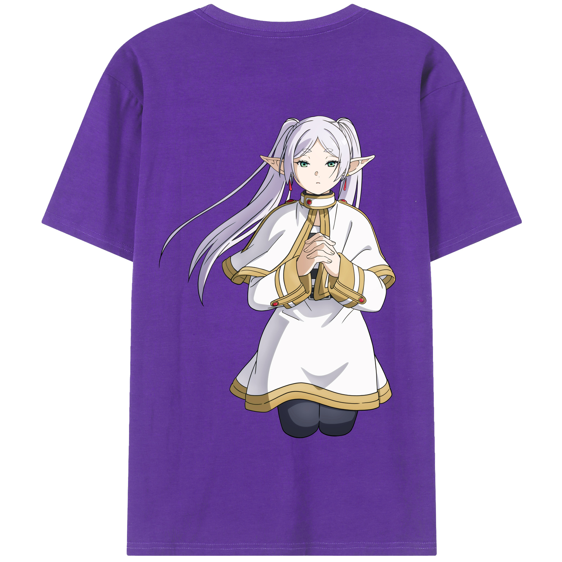 （画像用） 葬送のフリーレン Frieren 綿100％半袖Tシャツ（背面プリント）