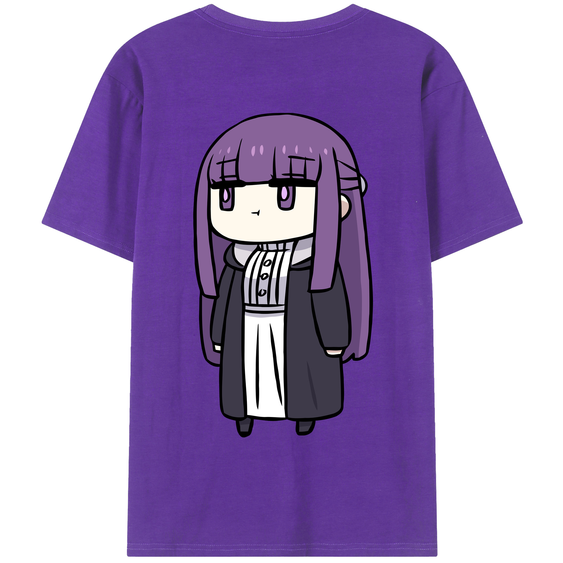 （画像用） 葬送のフリーレン Frieren 綿100％半袖Tシャツ（背面プリント）
