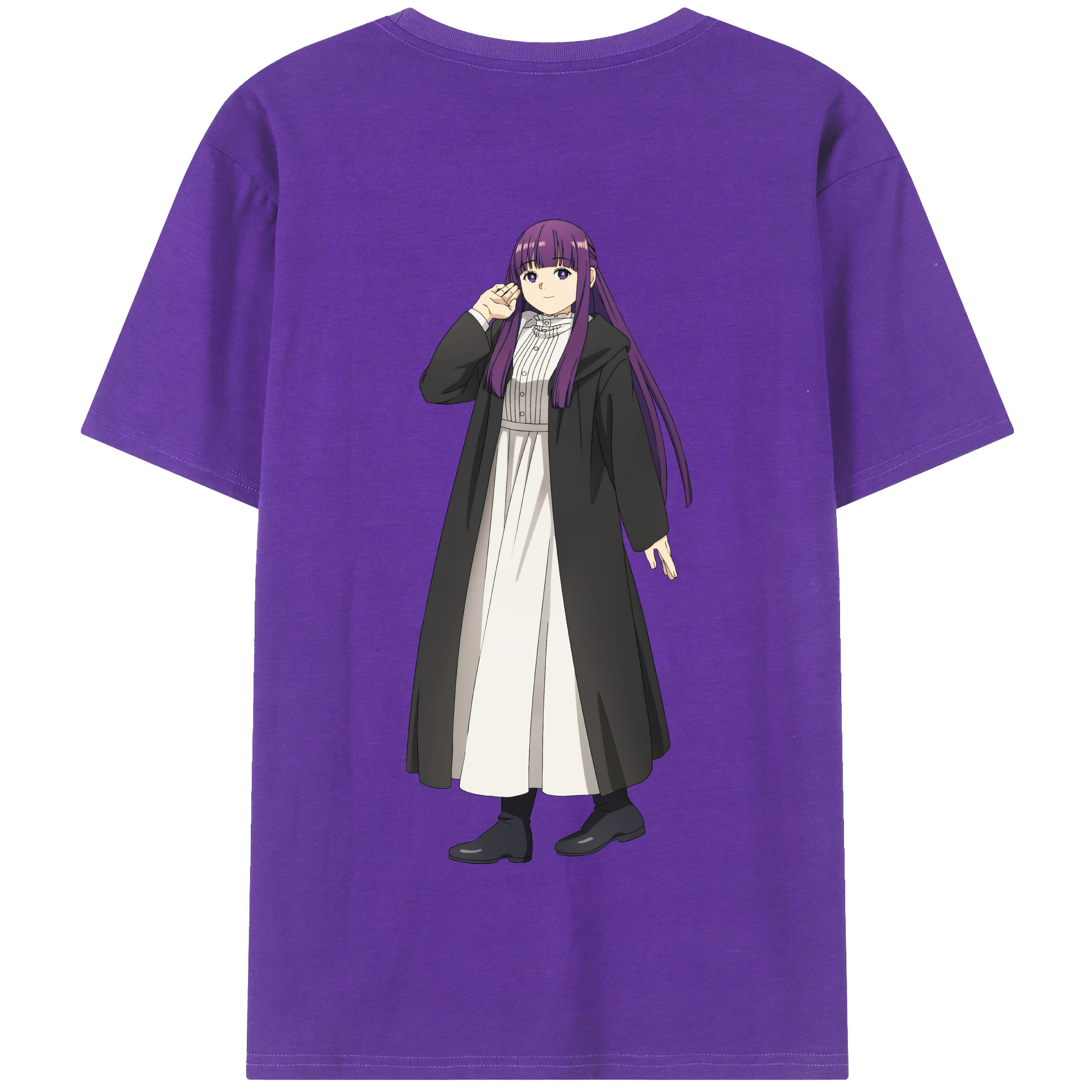 （画像用） 葬送のフリーレン Frieren 綿100％半袖Tシャツ（背面プリント）