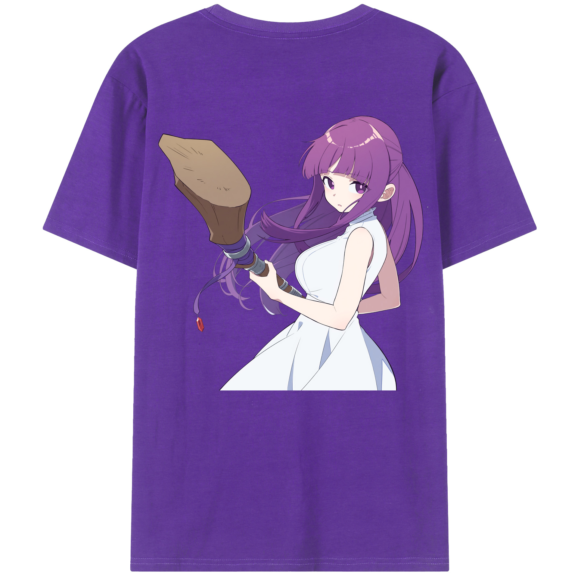（画像用） 葬送のフリーレン Frieren 綿100％半袖Tシャツ（背面プリント）