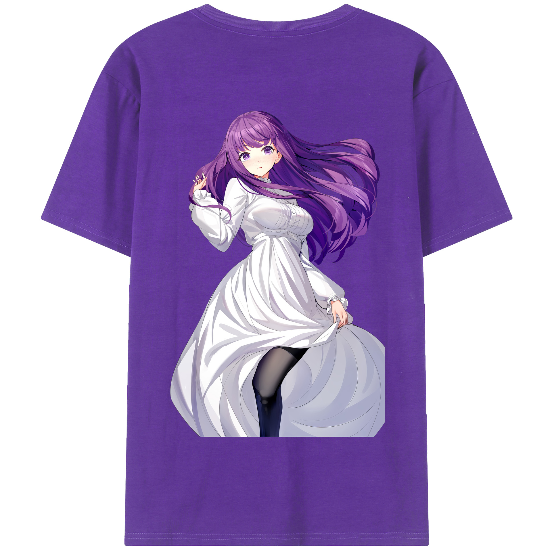 （画像用） 葬送のフリーレン Frieren 綿100％半袖Tシャツ（背面プリント）
