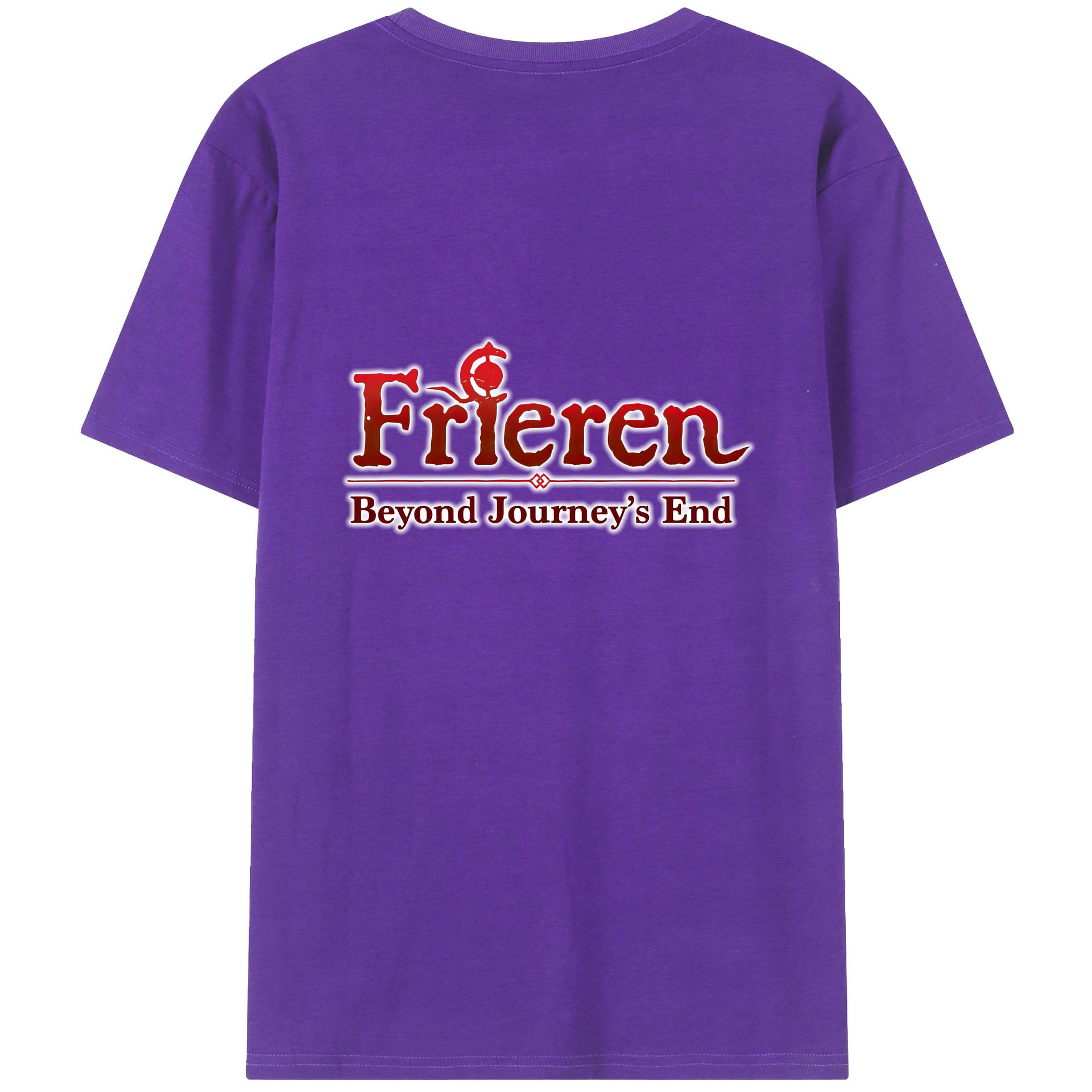 （画像用） 葬送のフリーレン Frieren 綿100％半袖Tシャツ（背面プリント）