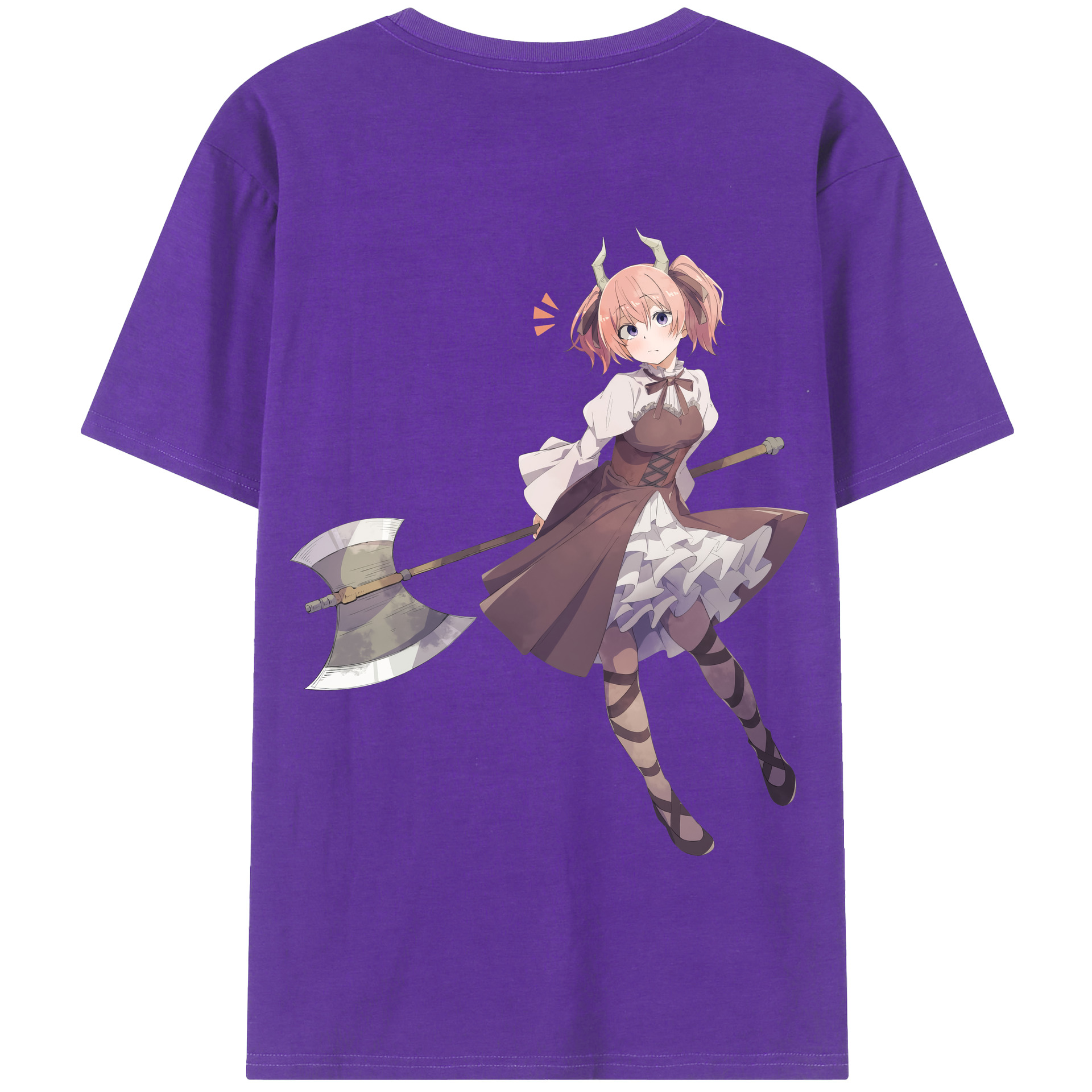 （画像用） 葬送のフリーレン Frieren 綿100％半袖Tシャツ（背面プリント）