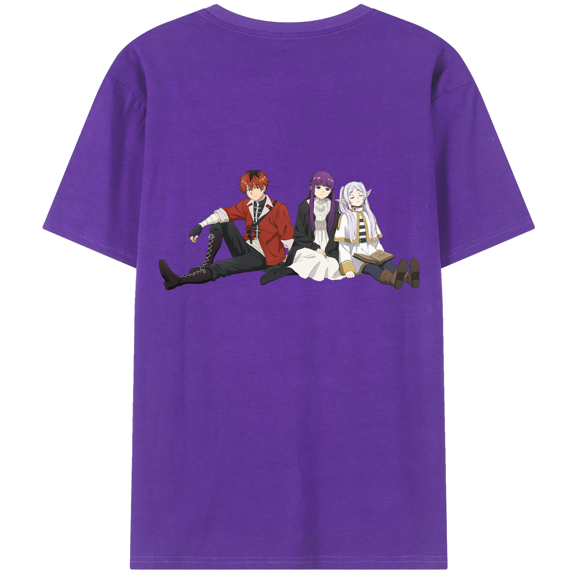 （画像用） 葬送のフリーレン Frieren 綿100％半袖Tシャツ（背面プリント）