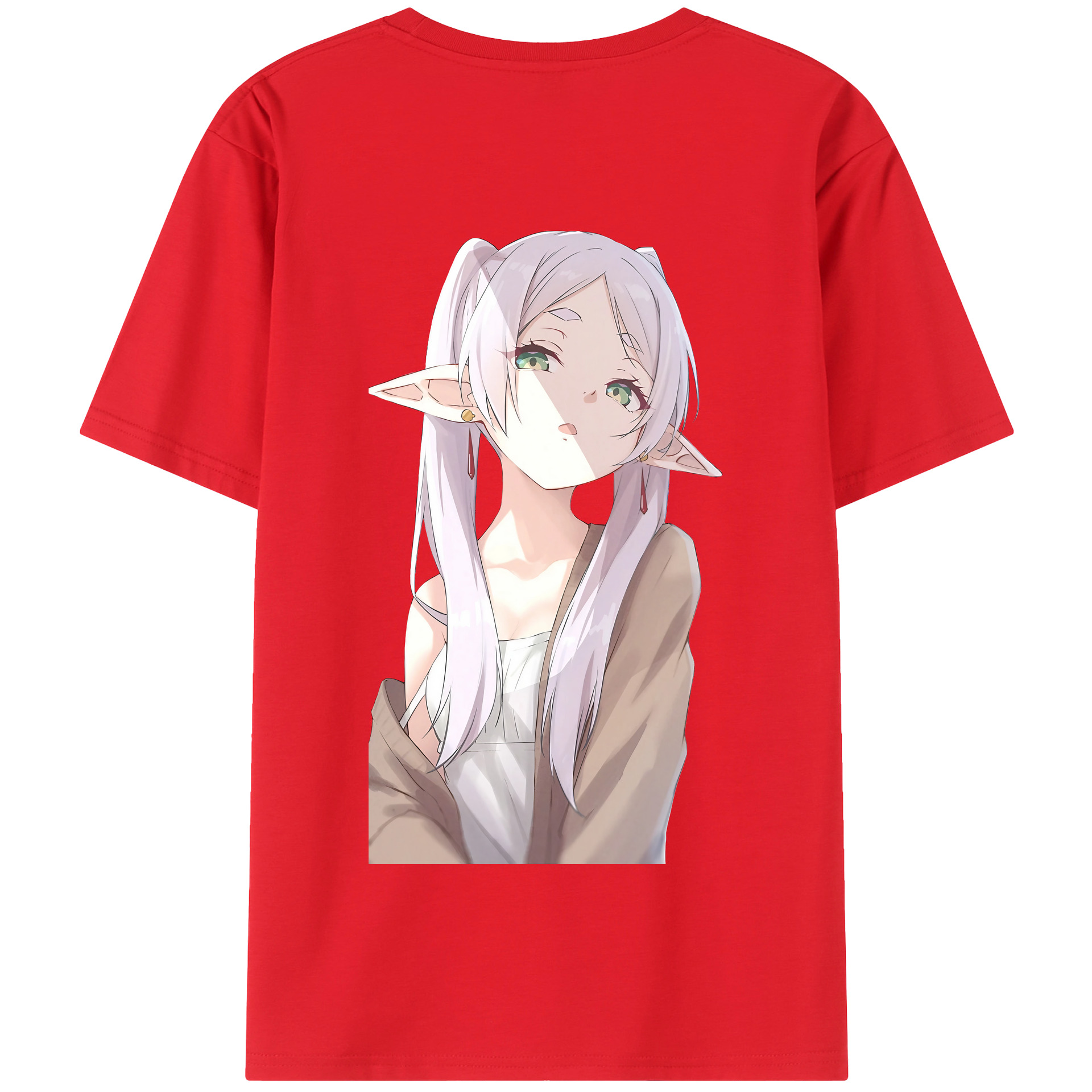 （画像用） 葬送のフリーレン Frieren 綿100％半袖Tシャツ（背面プリント）