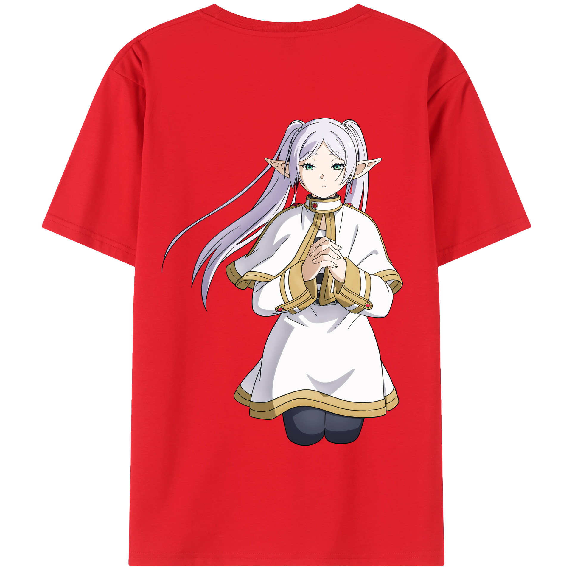（画像用） 葬送のフリーレン Frieren 綿100％半袖Tシャツ（背面プリント）