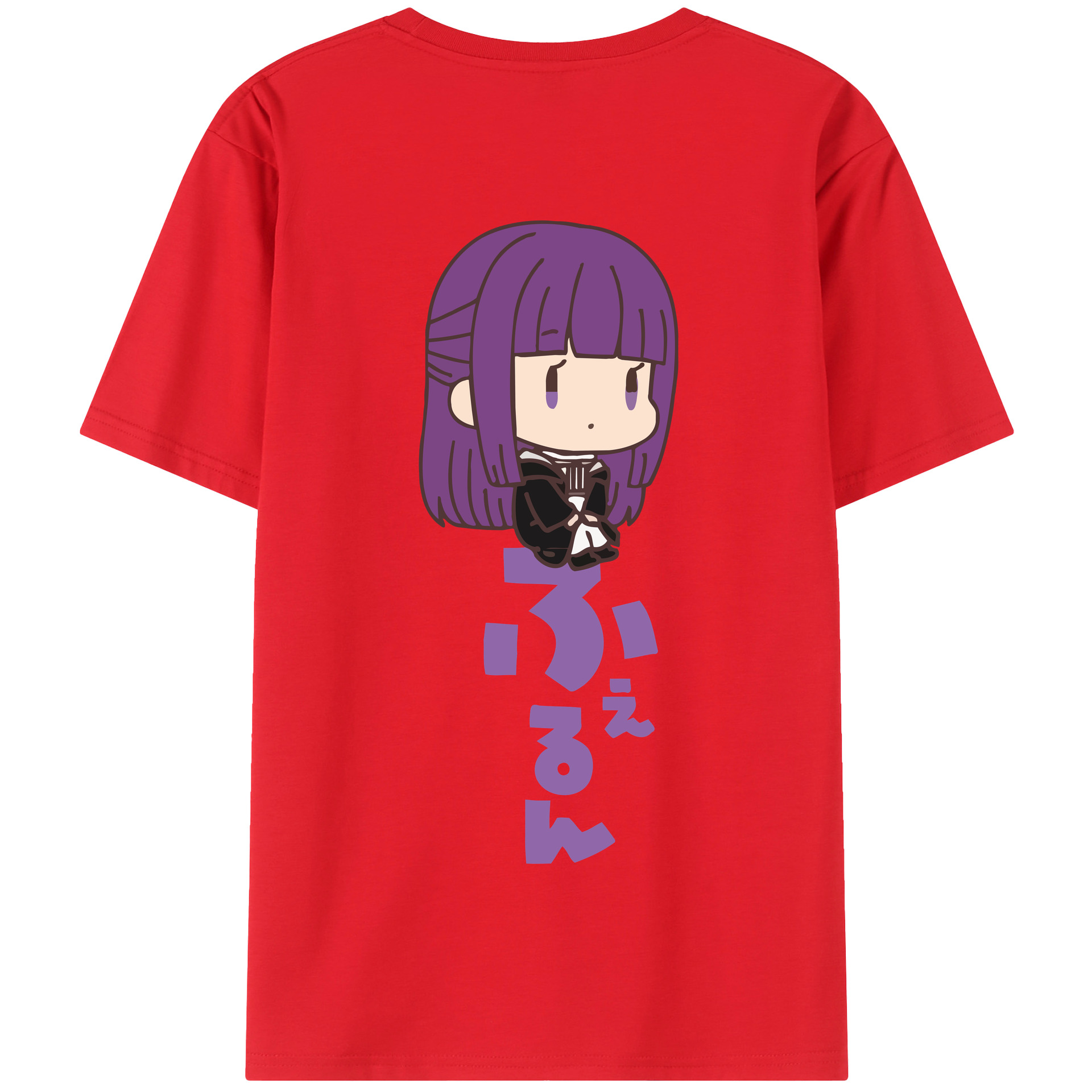 （画像用） 葬送のフリーレン Frieren 綿100％半袖Tシャツ（背面プリント）