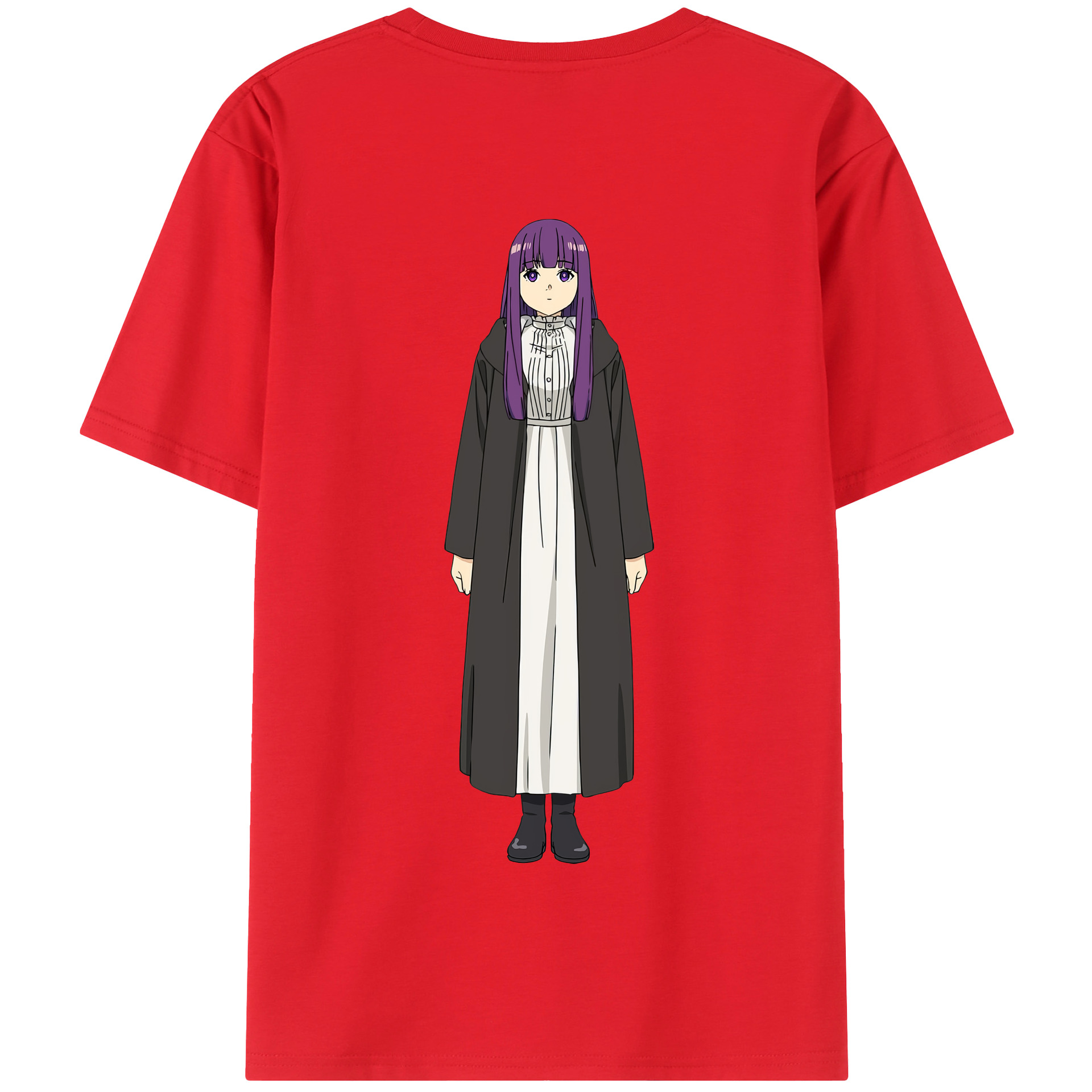 （画像用） 葬送のフリーレン Frieren 綿100％半袖Tシャツ（背面プリント）