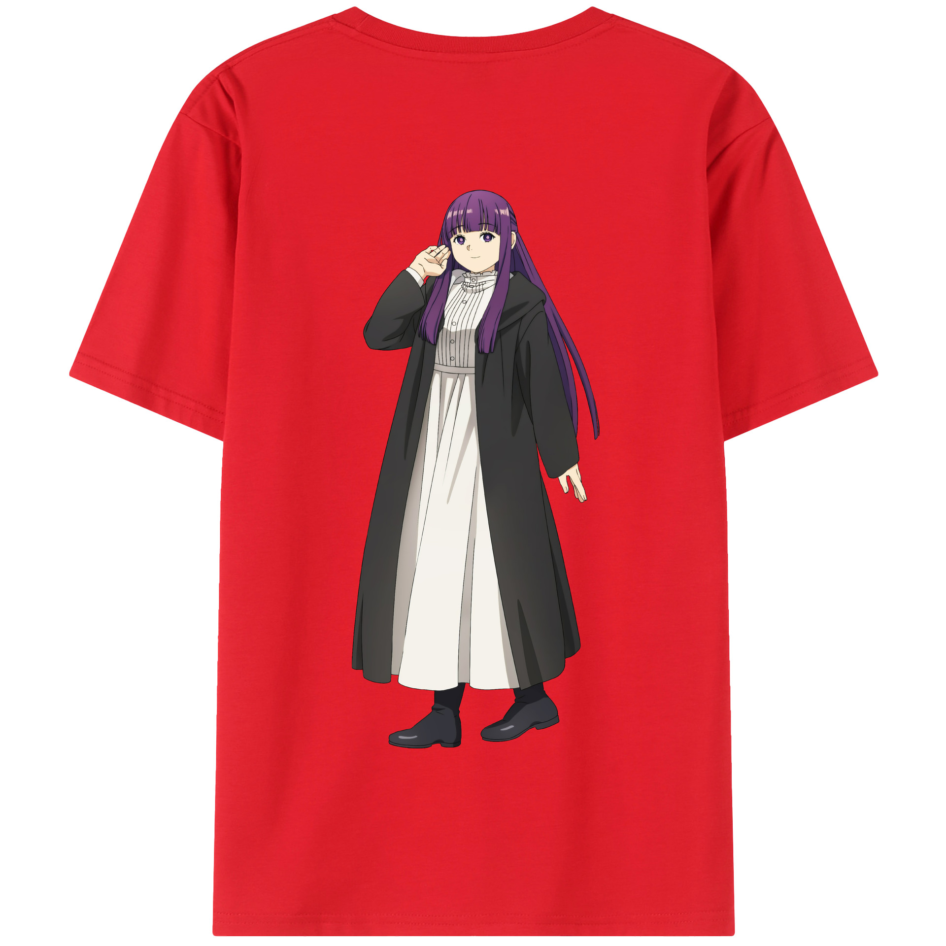 （画像用） 葬送のフリーレン Frieren 綿100％半袖Tシャツ（背面プリント）