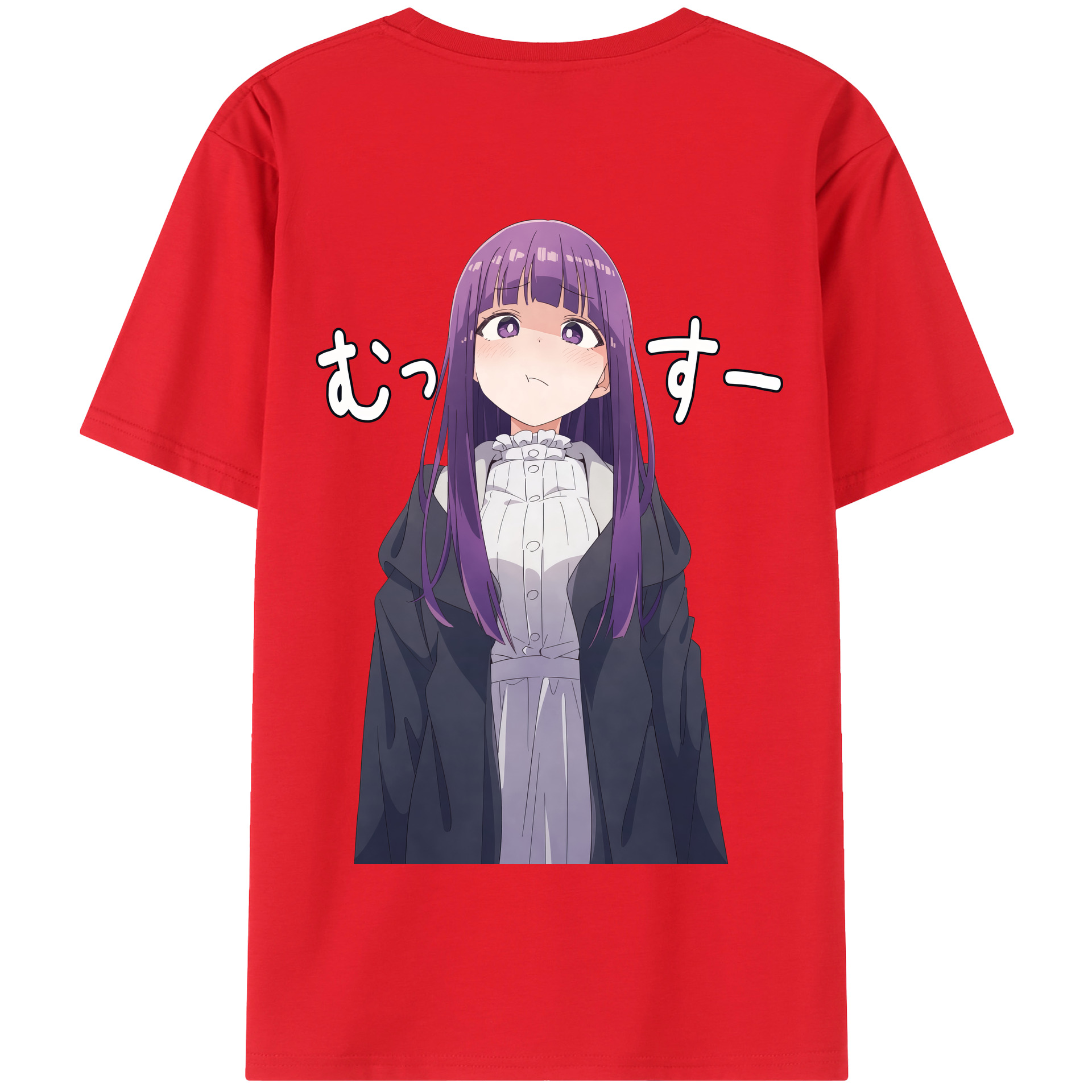 （画像用） 葬送のフリーレン Frieren 綿100％半袖Tシャツ（背面プリント）