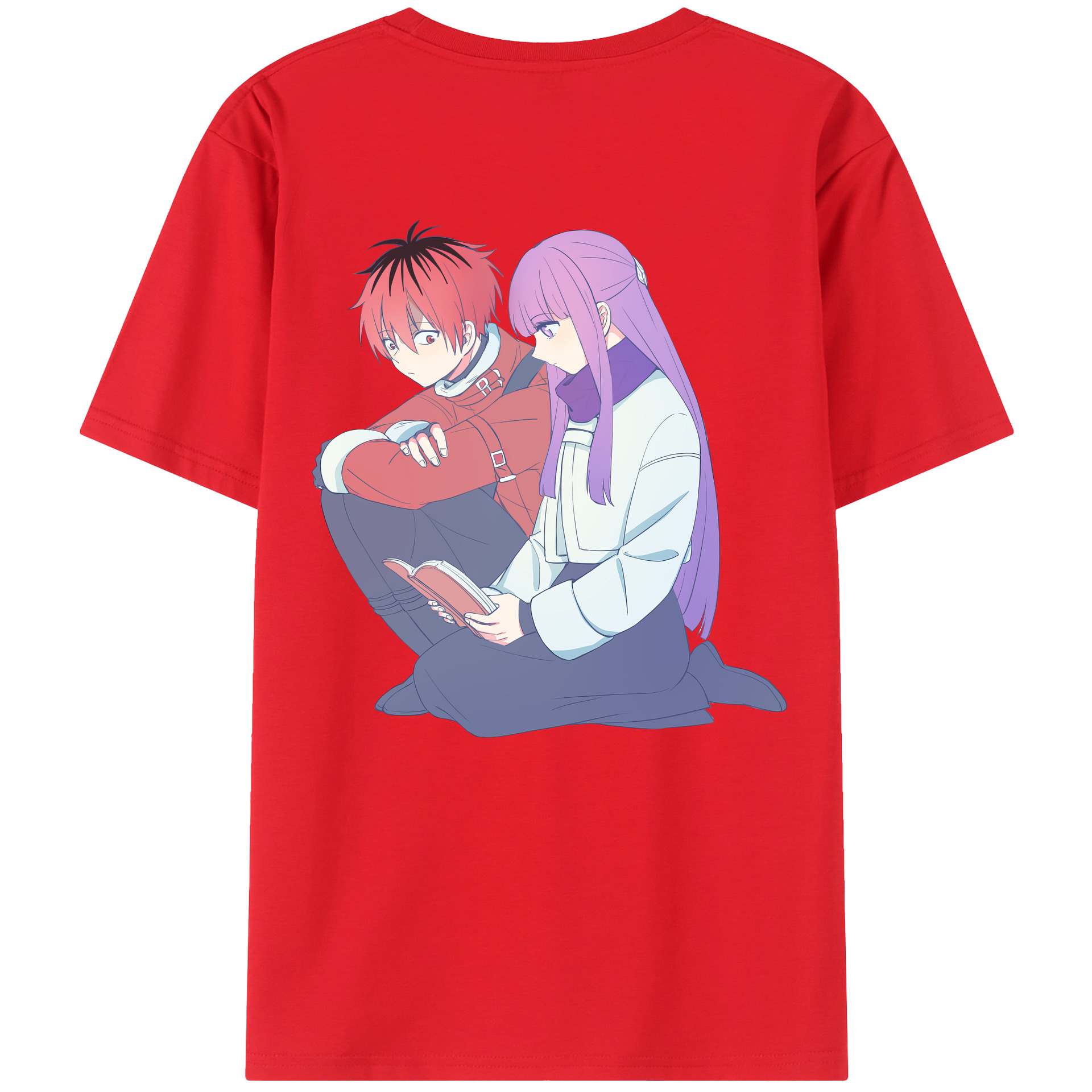 （画像用） 葬送のフリーレン Frieren 綿100％半袖Tシャツ（背面プリント）