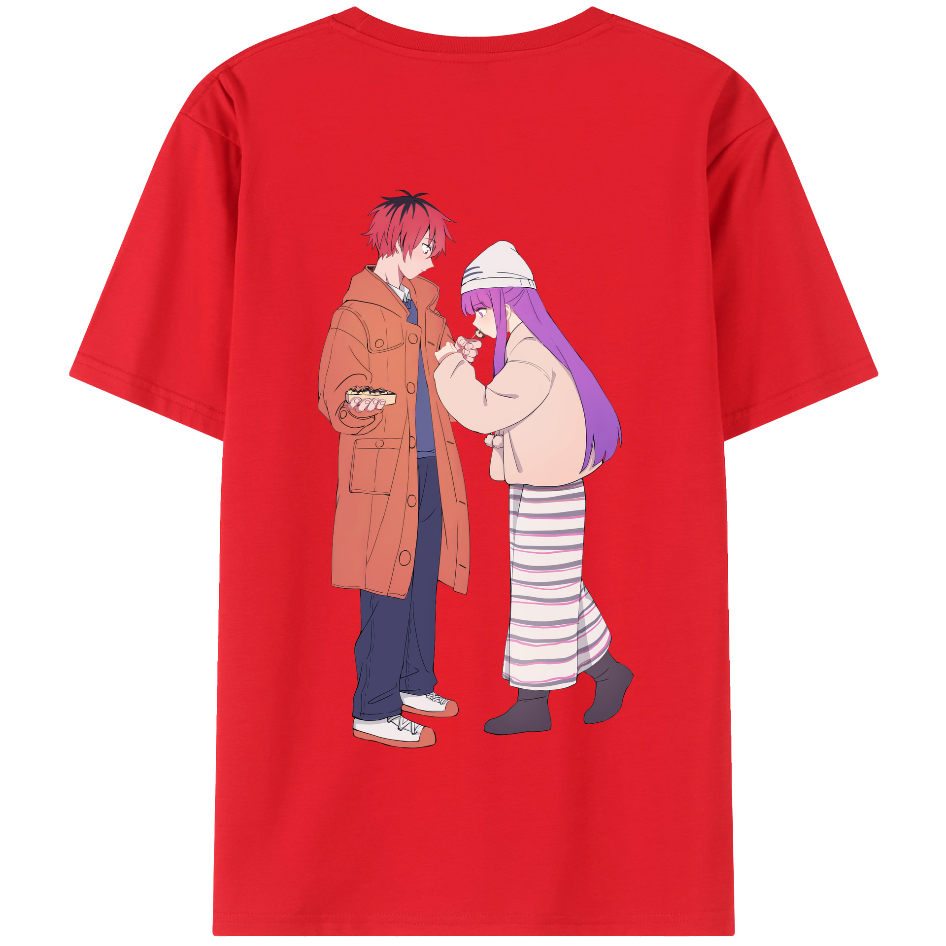 （画像用） 葬送のフリーレン Frieren 綿100％半袖Tシャツ（背面プリント）