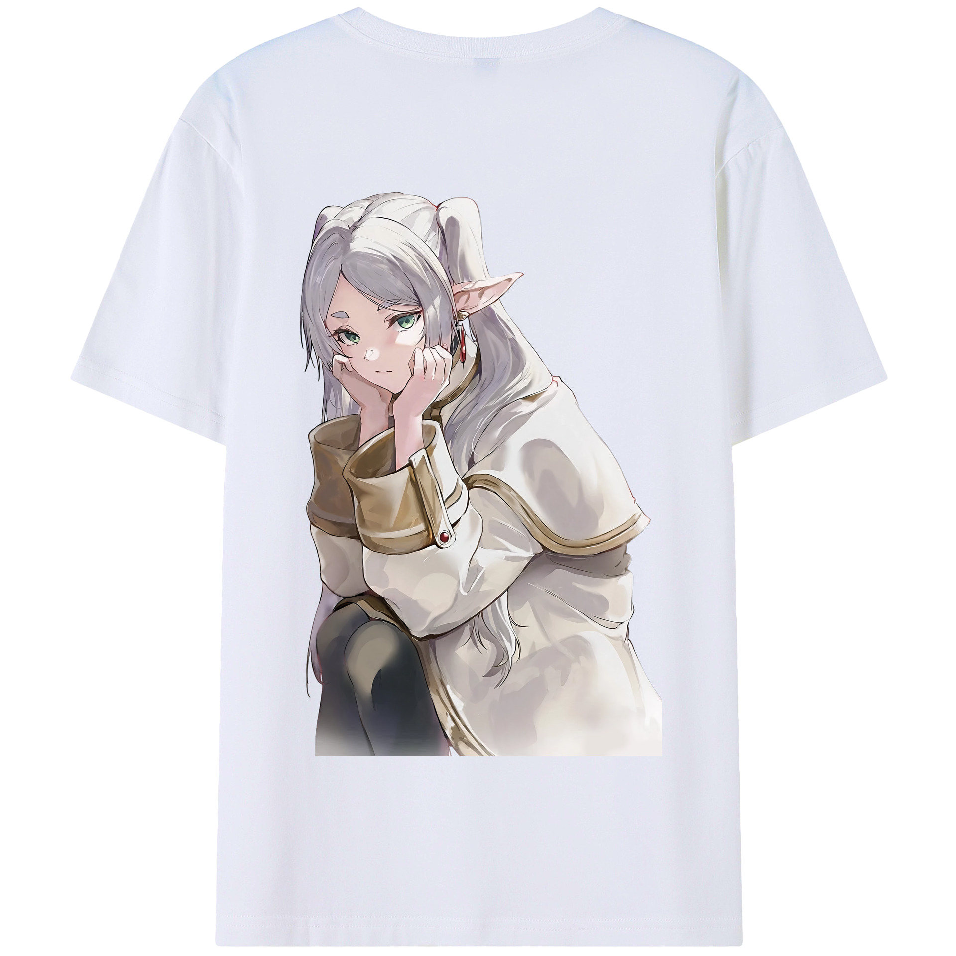 （画像用） 葬送のフリーレン Frieren 綿100％半袖Tシャツ（背面プリント）