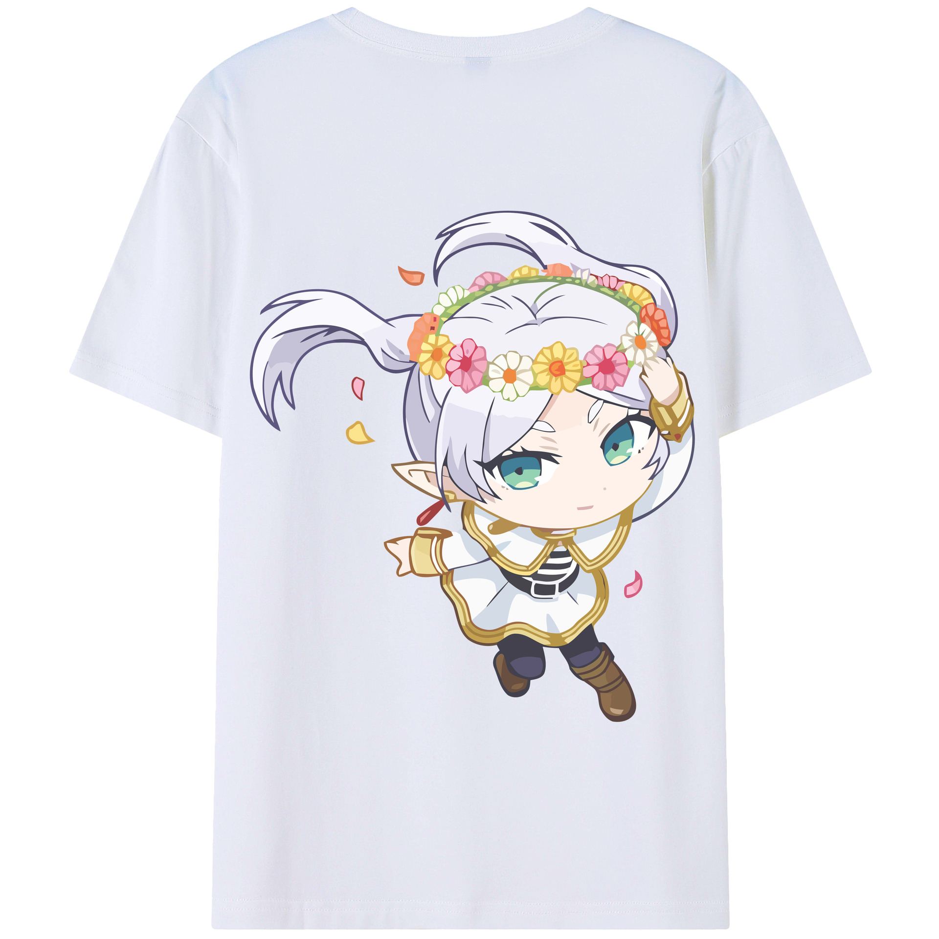 （画像用） 葬送のフリーレン Frieren 綿100％半袖Tシャツ（背面プリント）