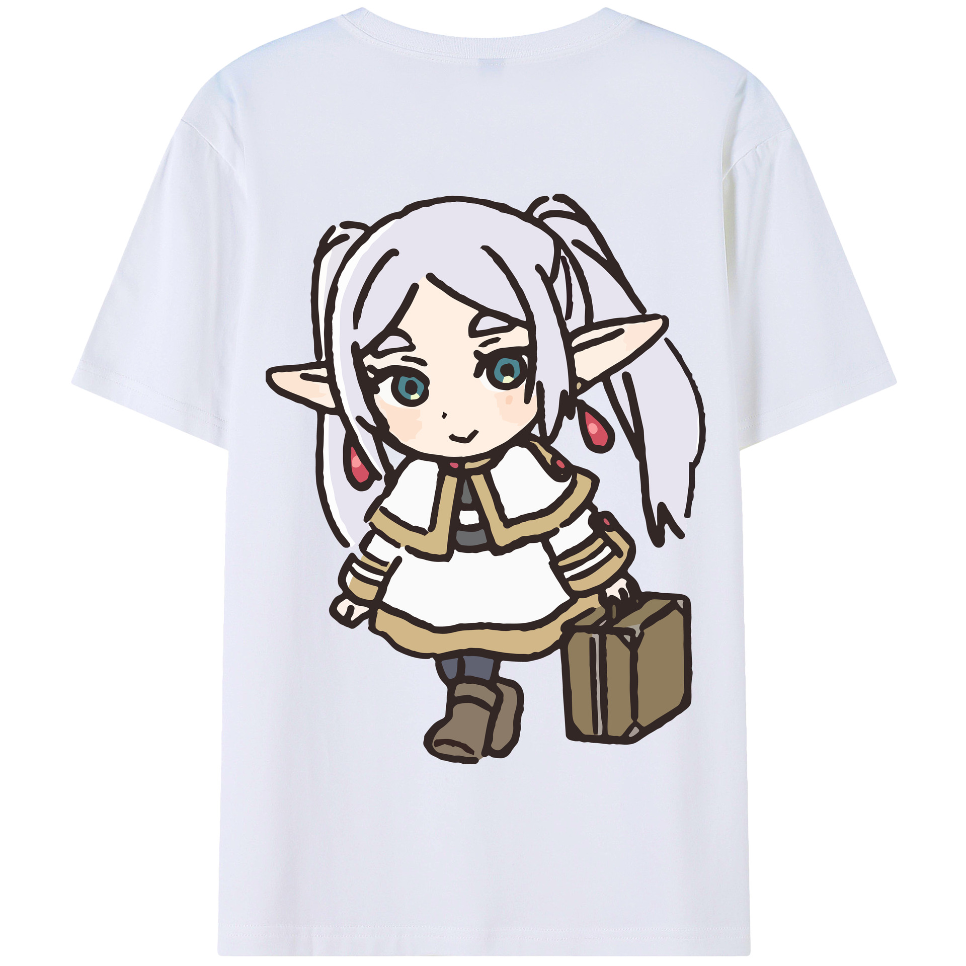 （画像用） 葬送のフリーレン Frieren 綿100％半袖Tシャツ（背面プリント）