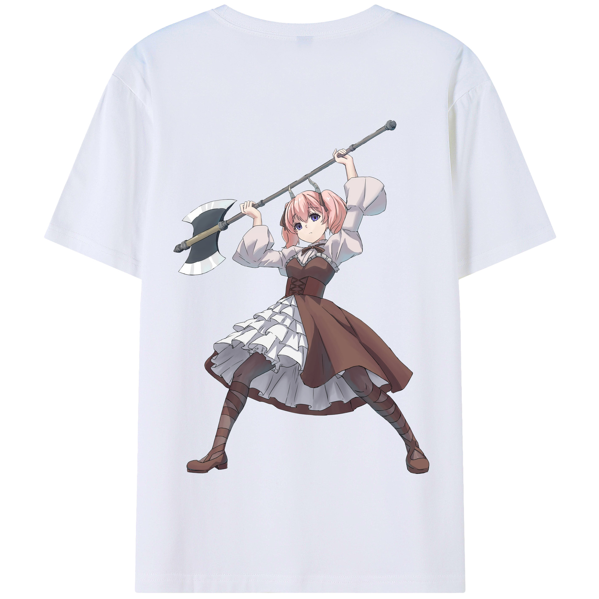 （画像用） 葬送のフリーレン Frieren 綿100％半袖Tシャツ（背面プリント）