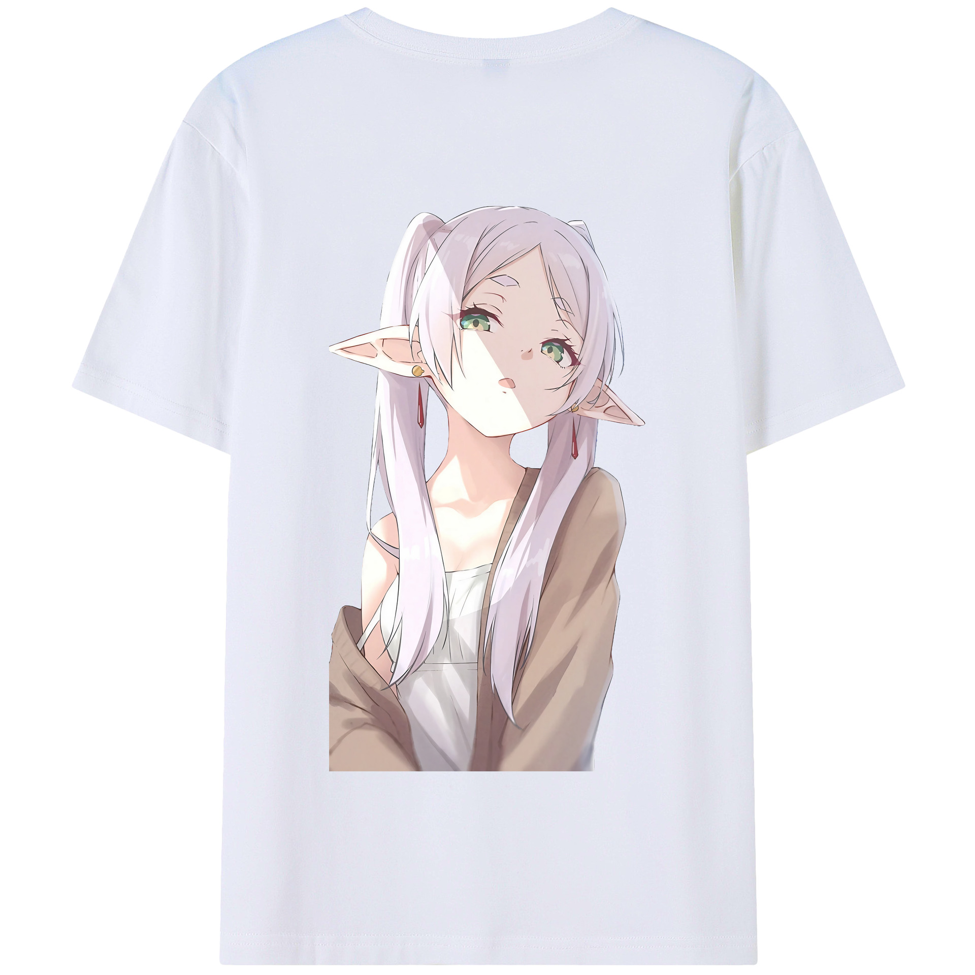 （画像用） 葬送のフリーレン Frieren 綿100％半袖Tシャツ（背面プリント）
