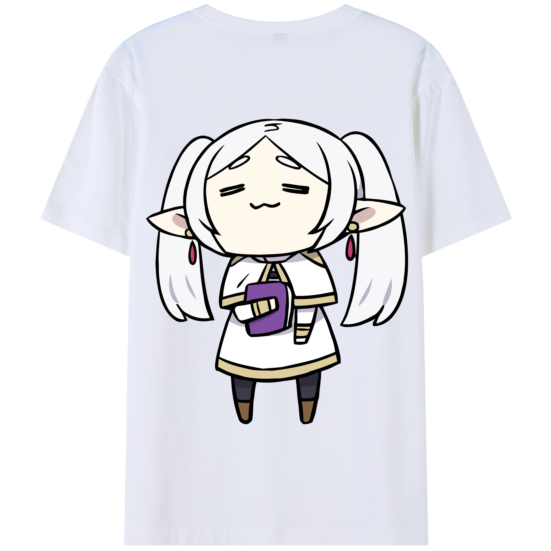 （画像用） 葬送のフリーレン Frieren 綿100％半袖Tシャツ（背面プリント）