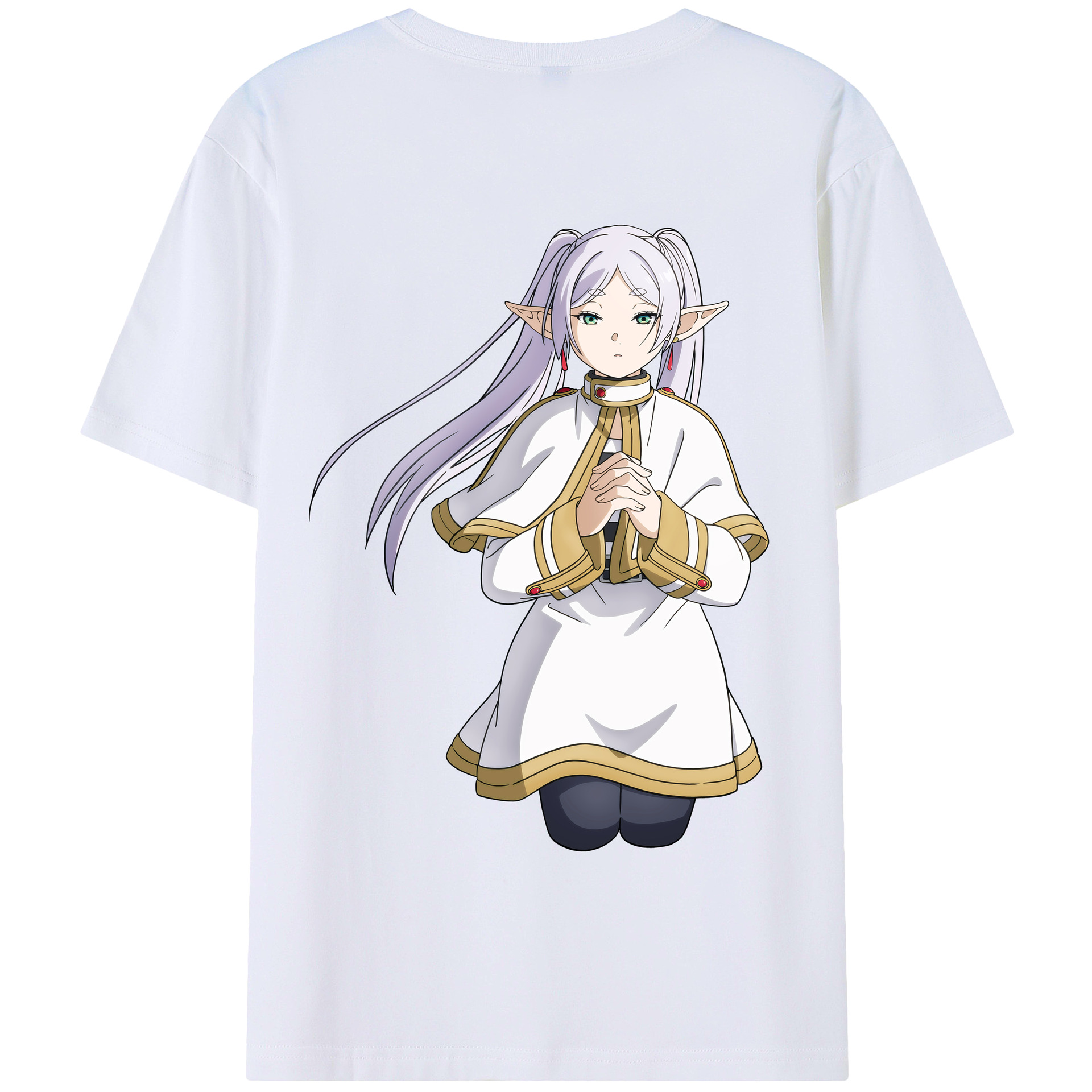 （画像用） 葬送のフリーレン Frieren 綿100％半袖Tシャツ（背面プリント）