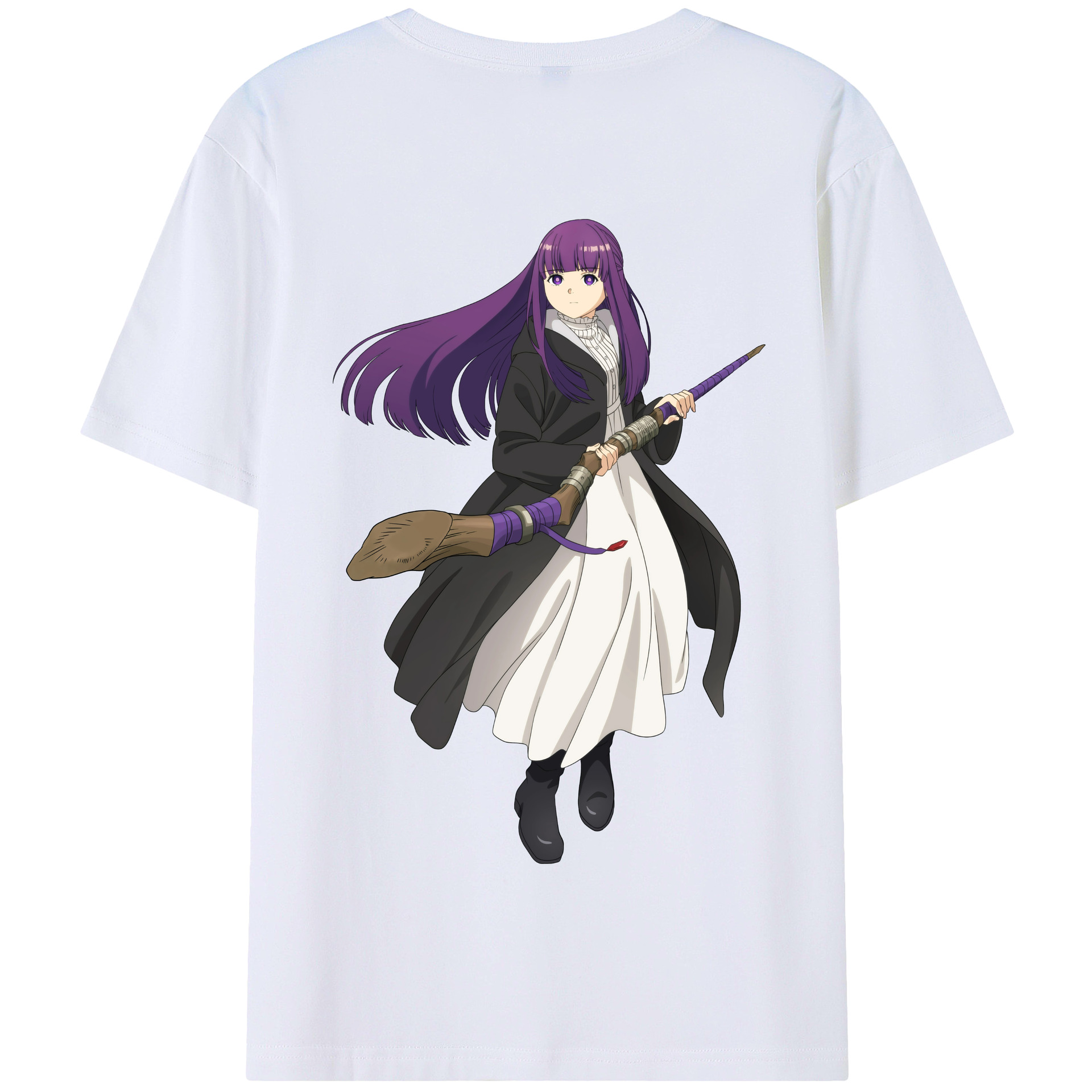 （画像用） 葬送のフリーレン Frieren 綿100％半袖Tシャツ（背面プリント）